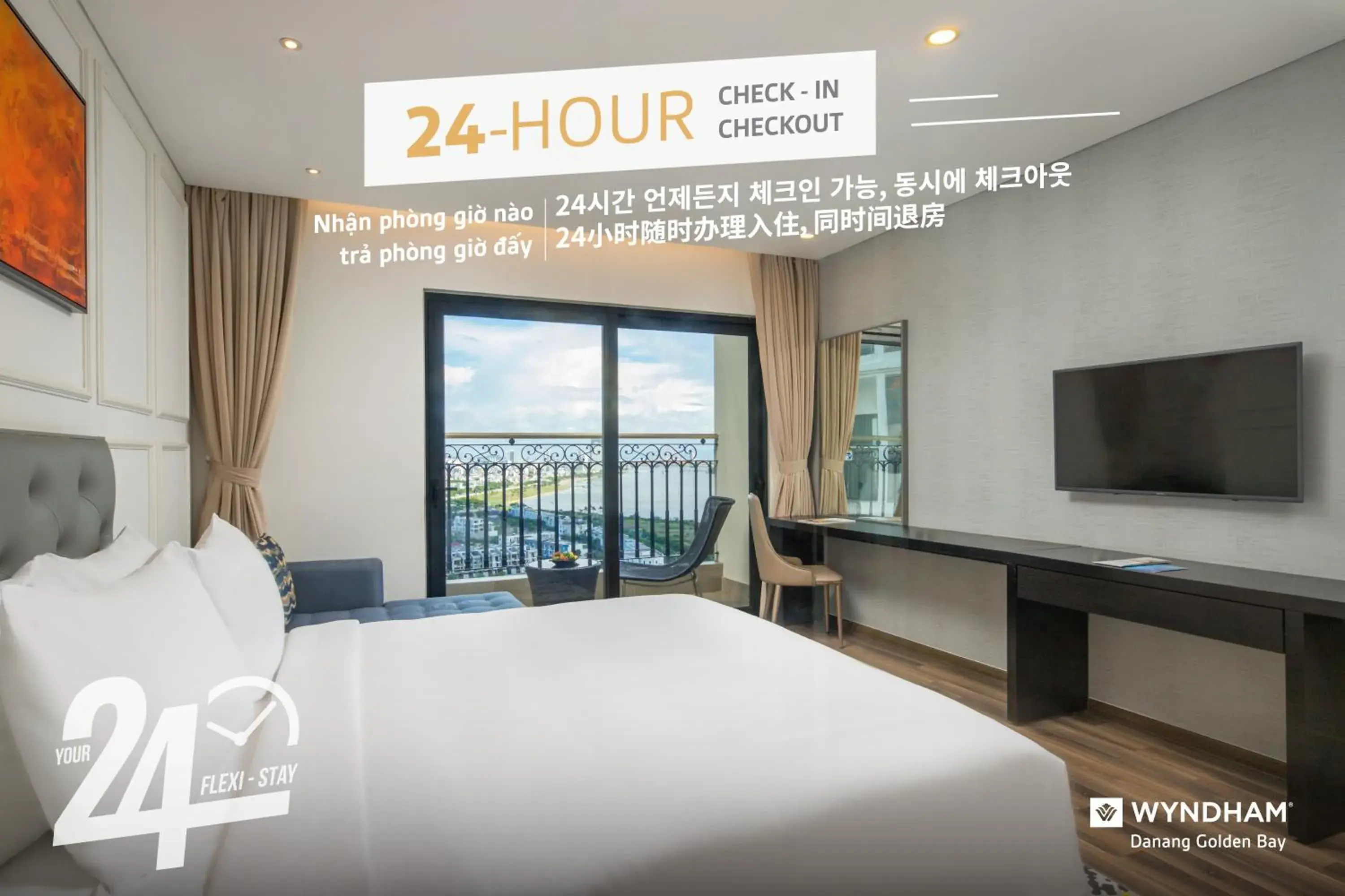 Deluxe Double Room 24h check in - check out in Wyndham Danang Golden Bay - Free Shuttle Bus to Beach Deluxe Double Room 24h check in - check out in Wyndham Danang Golden Bay - Free Shuttle Bus to Beach