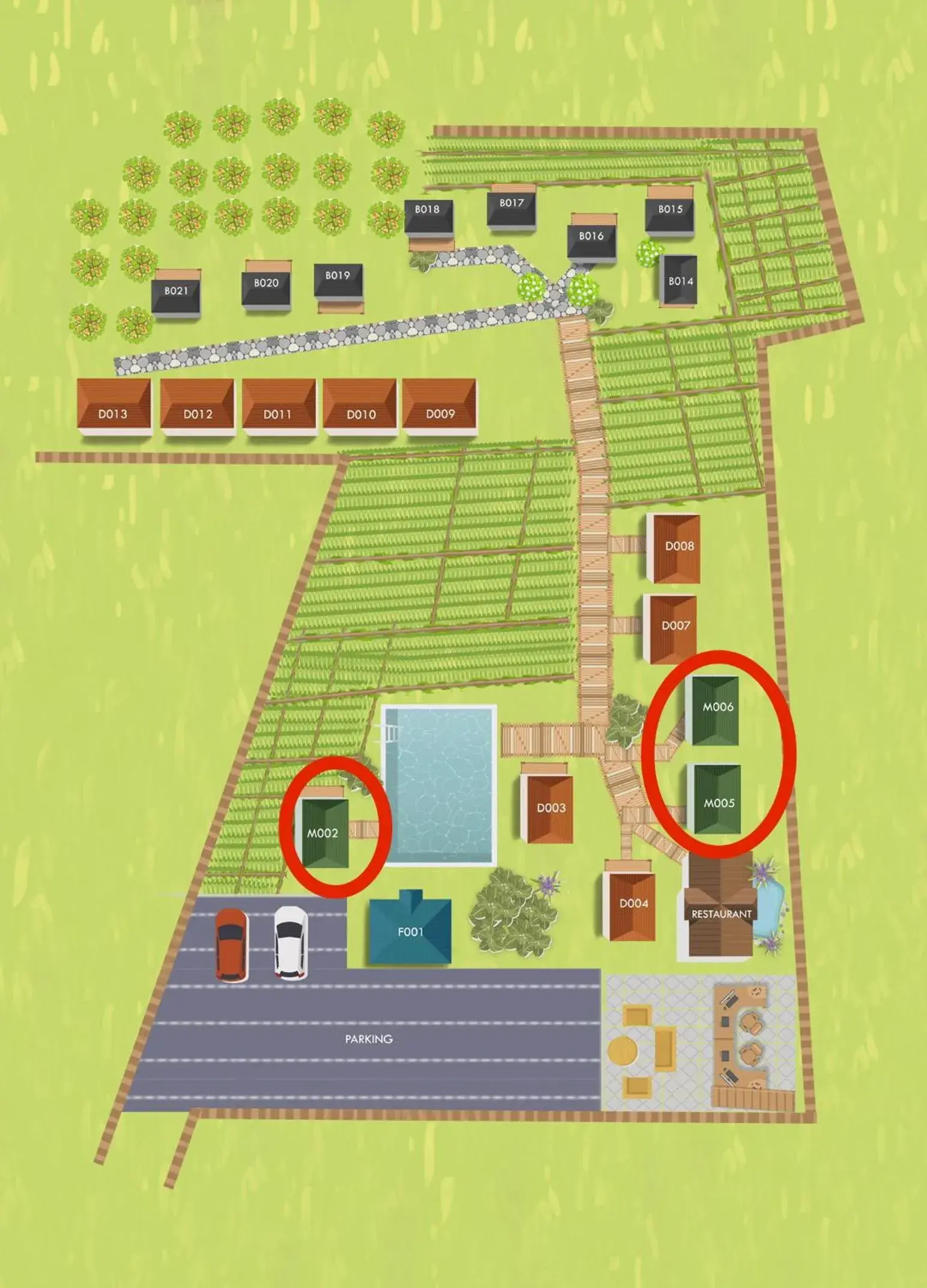 Triple Room with Mountain View in Nok Chan Mee Na Triple Room with Mountain View in Nok Chan Mee Na