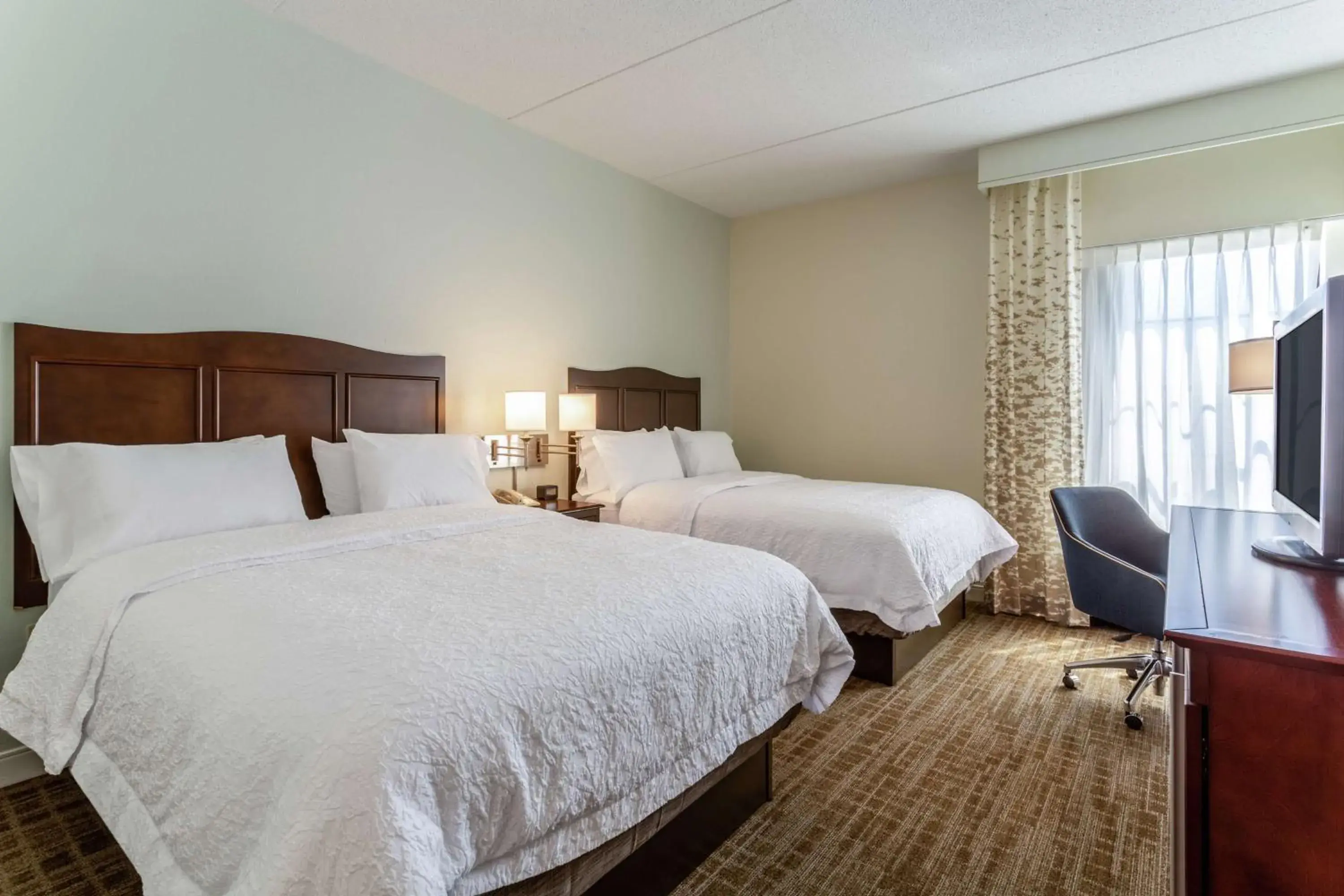 Queen Room with Two Queen Beds - Hearing Accessible in Hampton Inn Boston/Peabody Queen Room with Two Queen Beds - Hearing Accessible in Hampton Inn Boston/Peabody