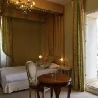 Double Room with Terrace in Hotel The Originals Château de Perigny Double Room with Terrace in Hotel The Originals Château de Perigny