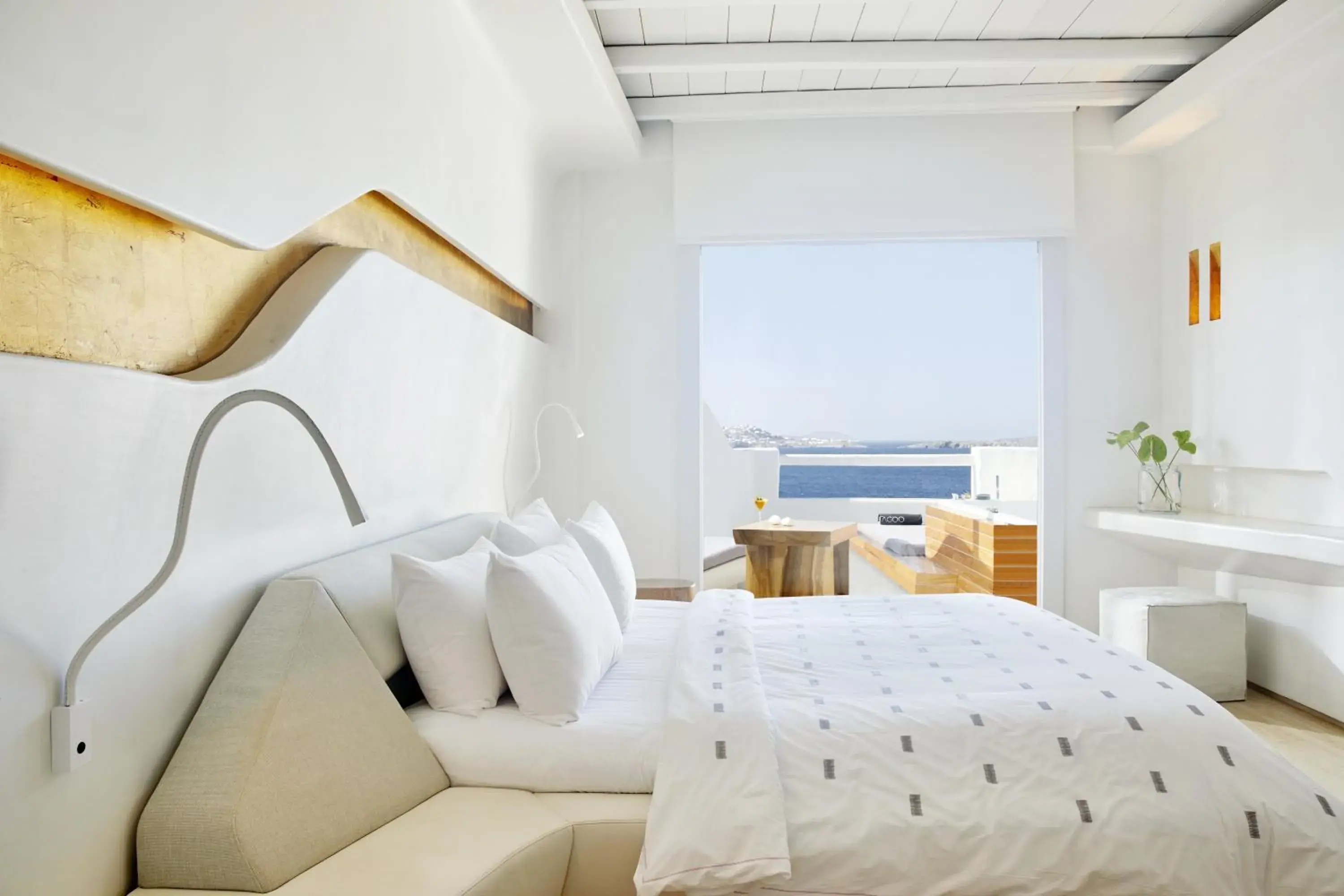 Two-Bedroom Suite With Outdoor Hot Tub (2-5 Adults) in Cavo Tagoo Mykonos Two-Bedroom Suite With Outdoor Hot Tub (2-5 Adults) in Cavo Tagoo Mykonos
