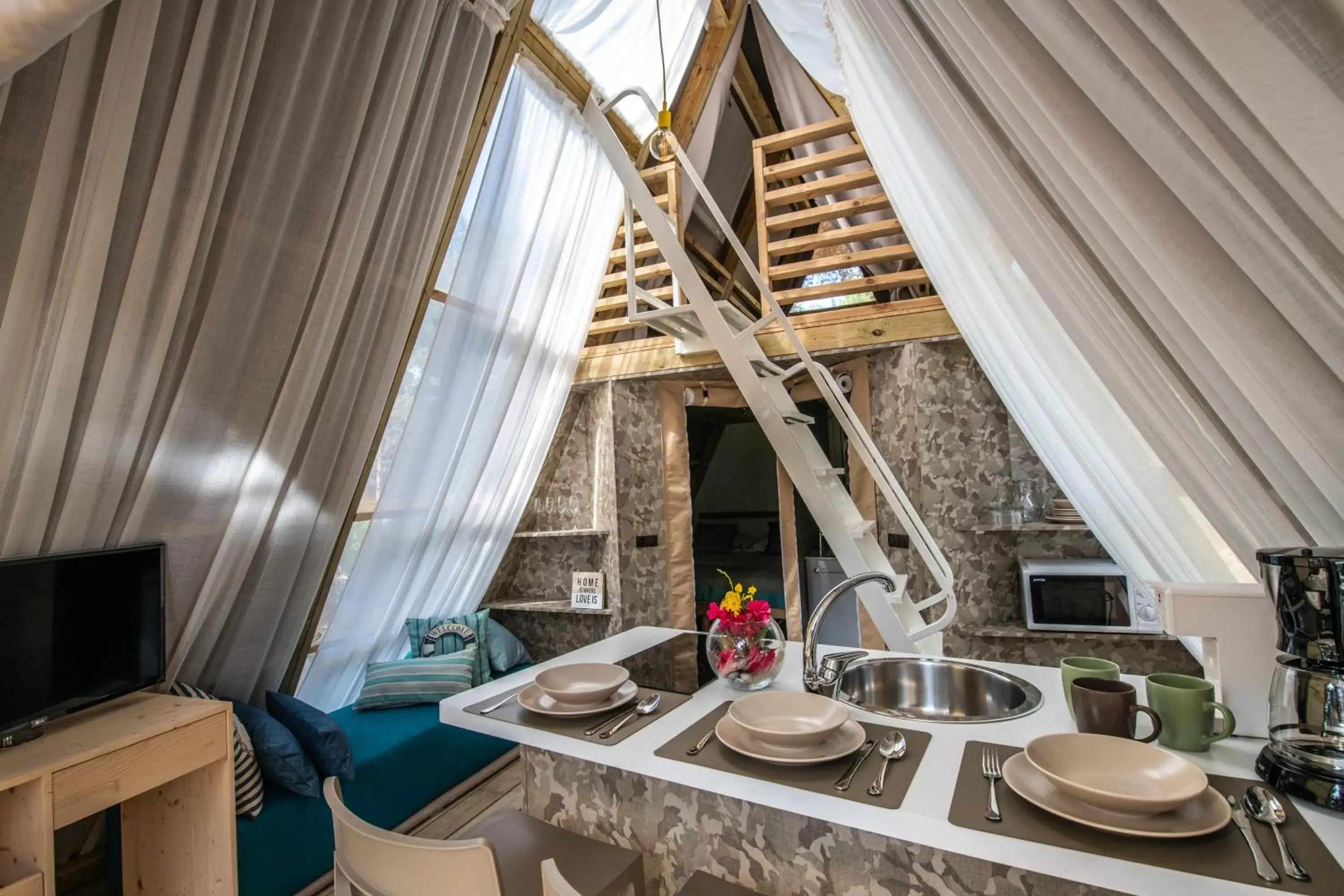 Two-Bedroom Lodge Tent in Arena One 99 Glamping Two-Bedroom Lodge Tent in Arena One 99 Glamping