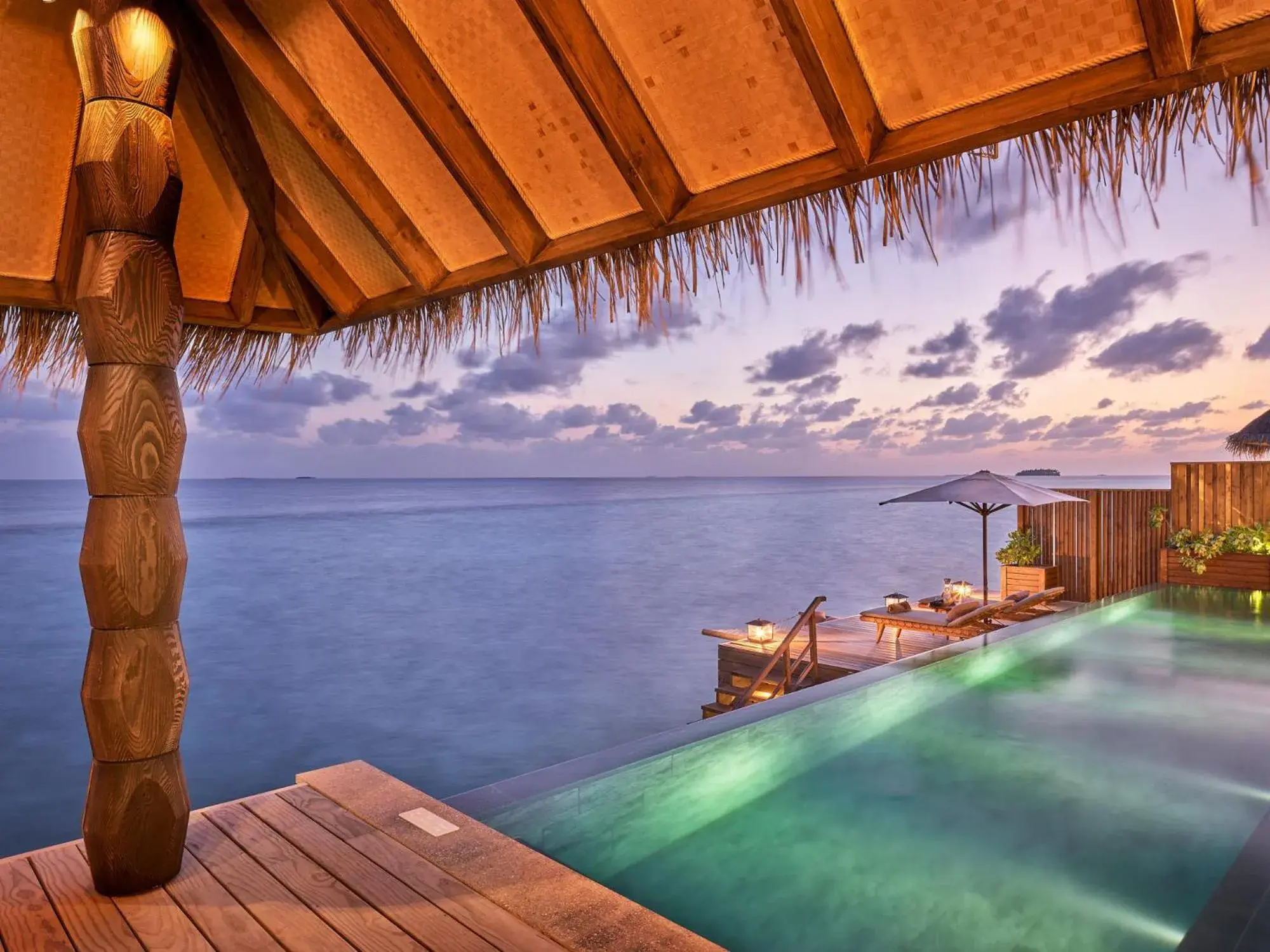 Luxury Sunset Water Villa with Pool in JOALI Maldives Luxury Sunset Water Villa with Pool in JOALI Maldives