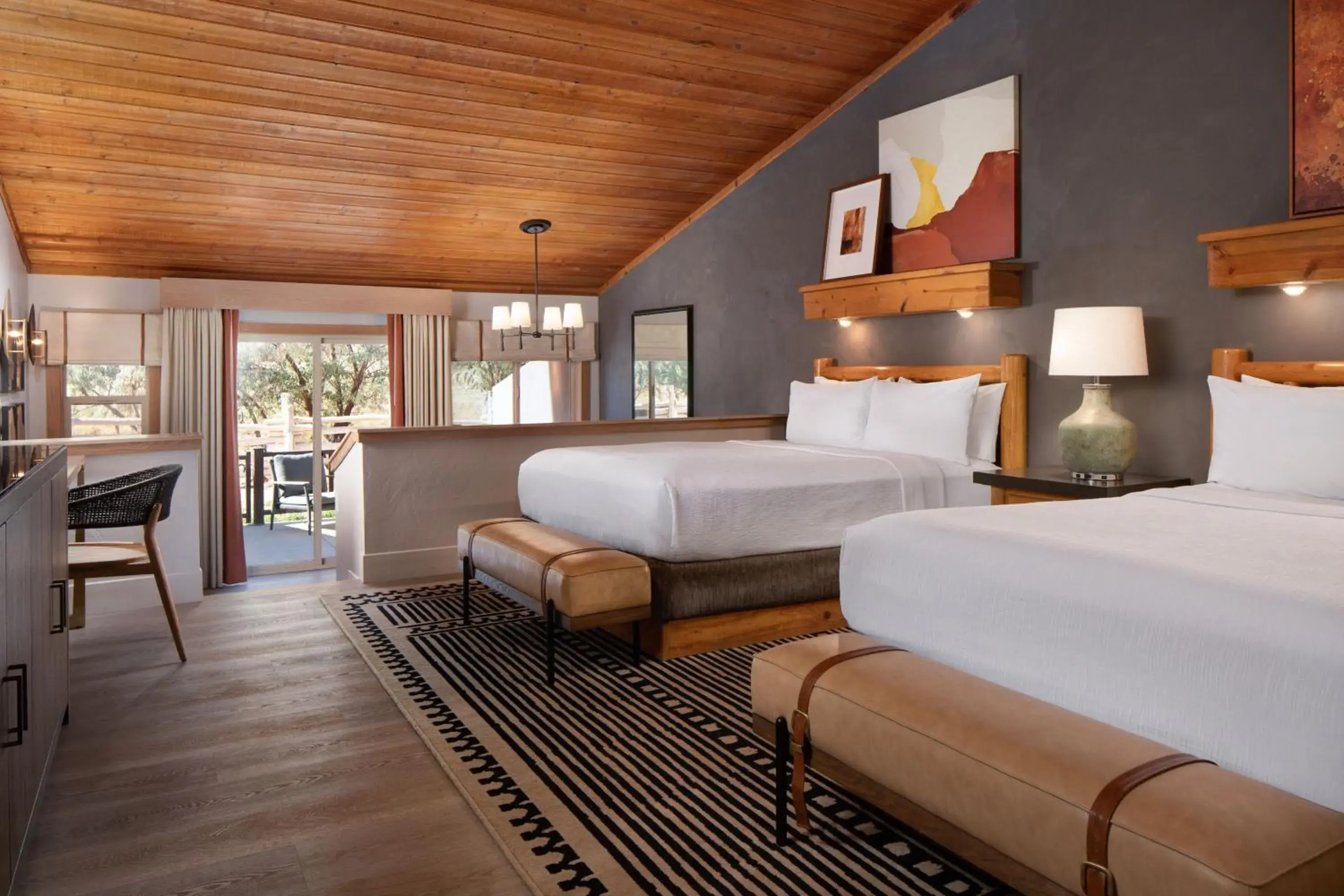 Creekside Queen Suite with Two Queen Beds and Sofa Bed in Red Cliffs Lodge Moab Creekside Queen Suite with Two Queen Beds and Sofa Bed in Red Cliffs Lodge Moab