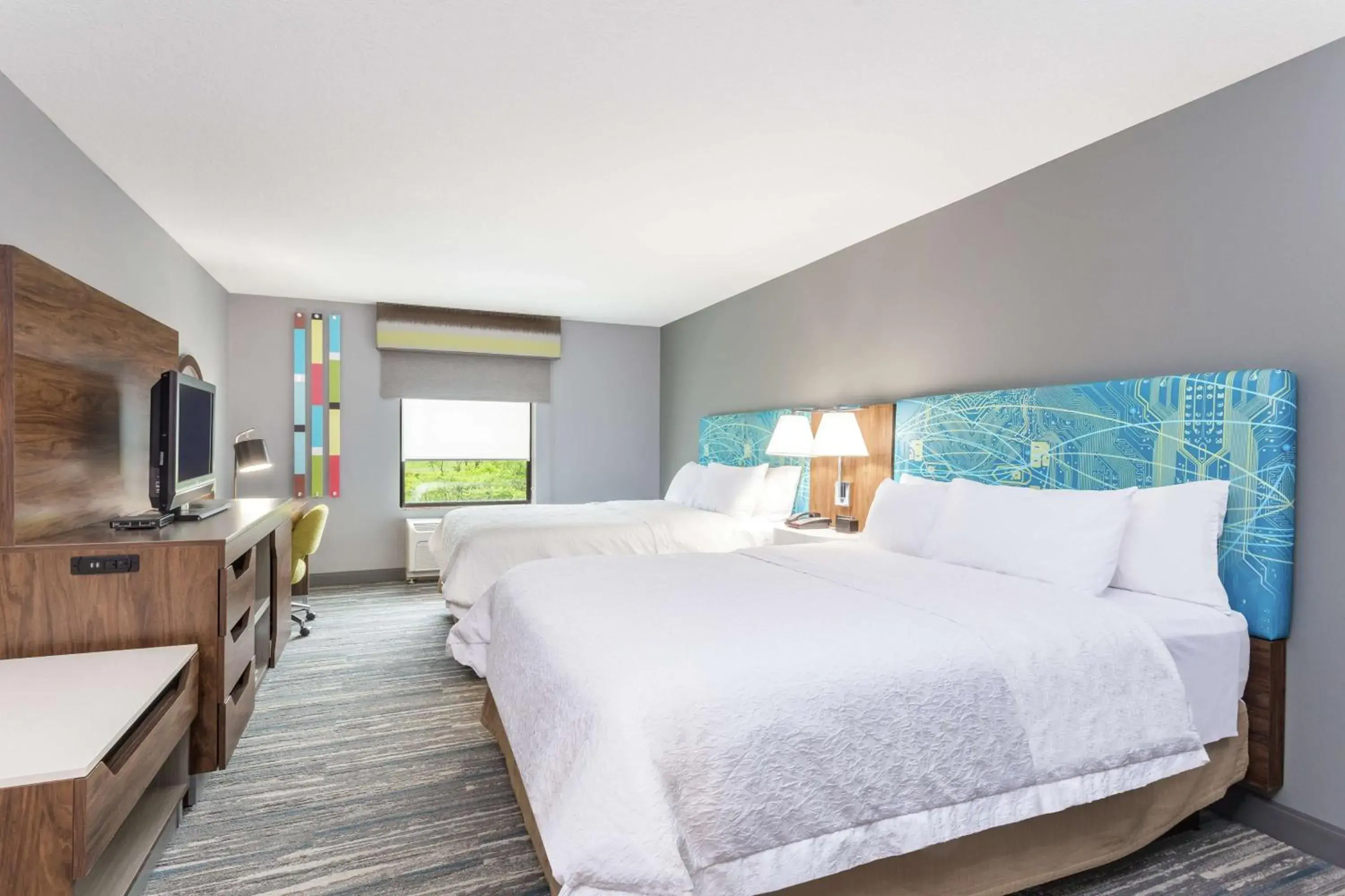 Room with Two Queen Beds - Non-Smoking in Hampton Inn Auburn Room with Two Queen Beds - Non-Smoking in Hampton Inn Auburn