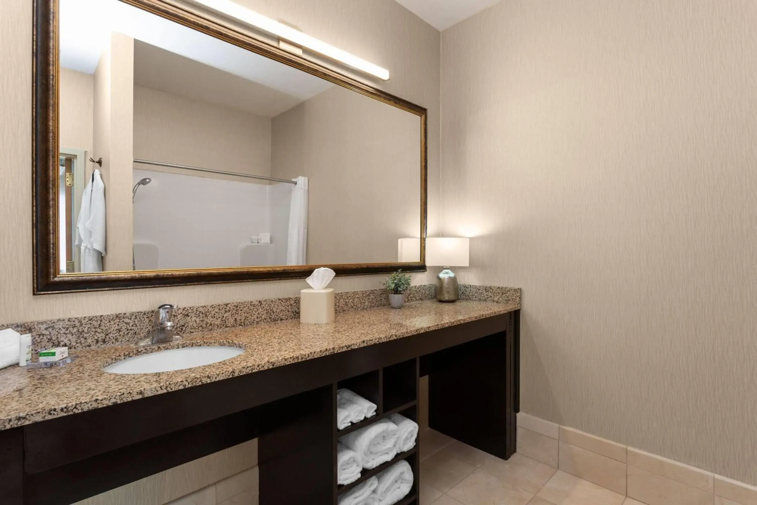 Presidential King Suite with Roll-in Shower - Mobility and Hearing Access/Non-Smoking in Hawthorn Extended Stay by Wyndham West Palm Beach Presidential King Suite with Roll-in Shower - Mobility and Hearing Access/Non-Smoking in Hawthorn Extended Stay by Wyndham West Palm Beach
