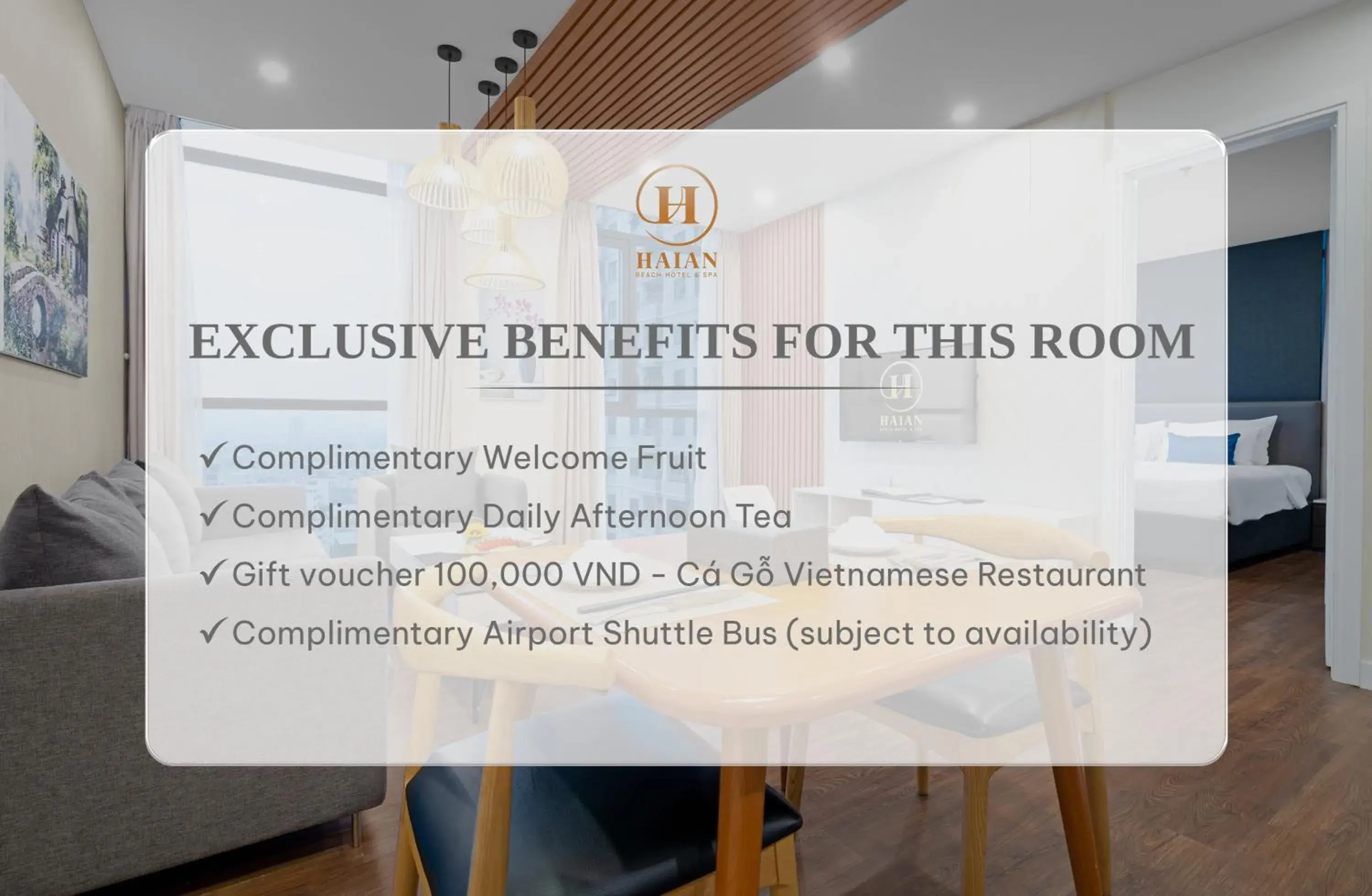 Two-Bedroom Apartment City View - Afternoon Tea Included in HAIAN Beach Hotel & Spa Two-Bedroom Apartment City View - Afternoon Tea Included in HAIAN Beach Hotel & Spa