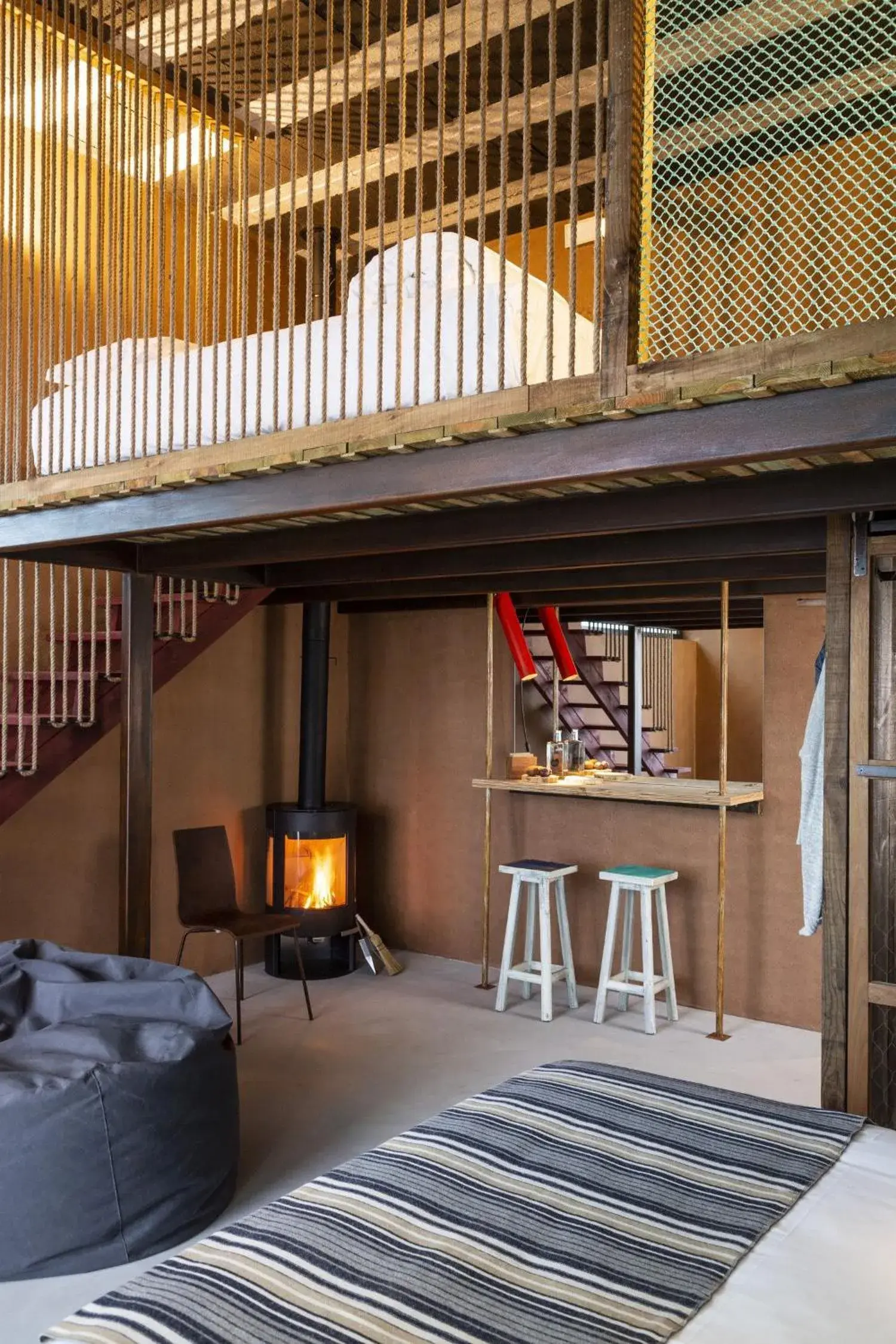 Double Room with Balcony and Sea View in Noah Surf House Portugal Double Room with Balcony and Sea View in Noah Surf House Portugal