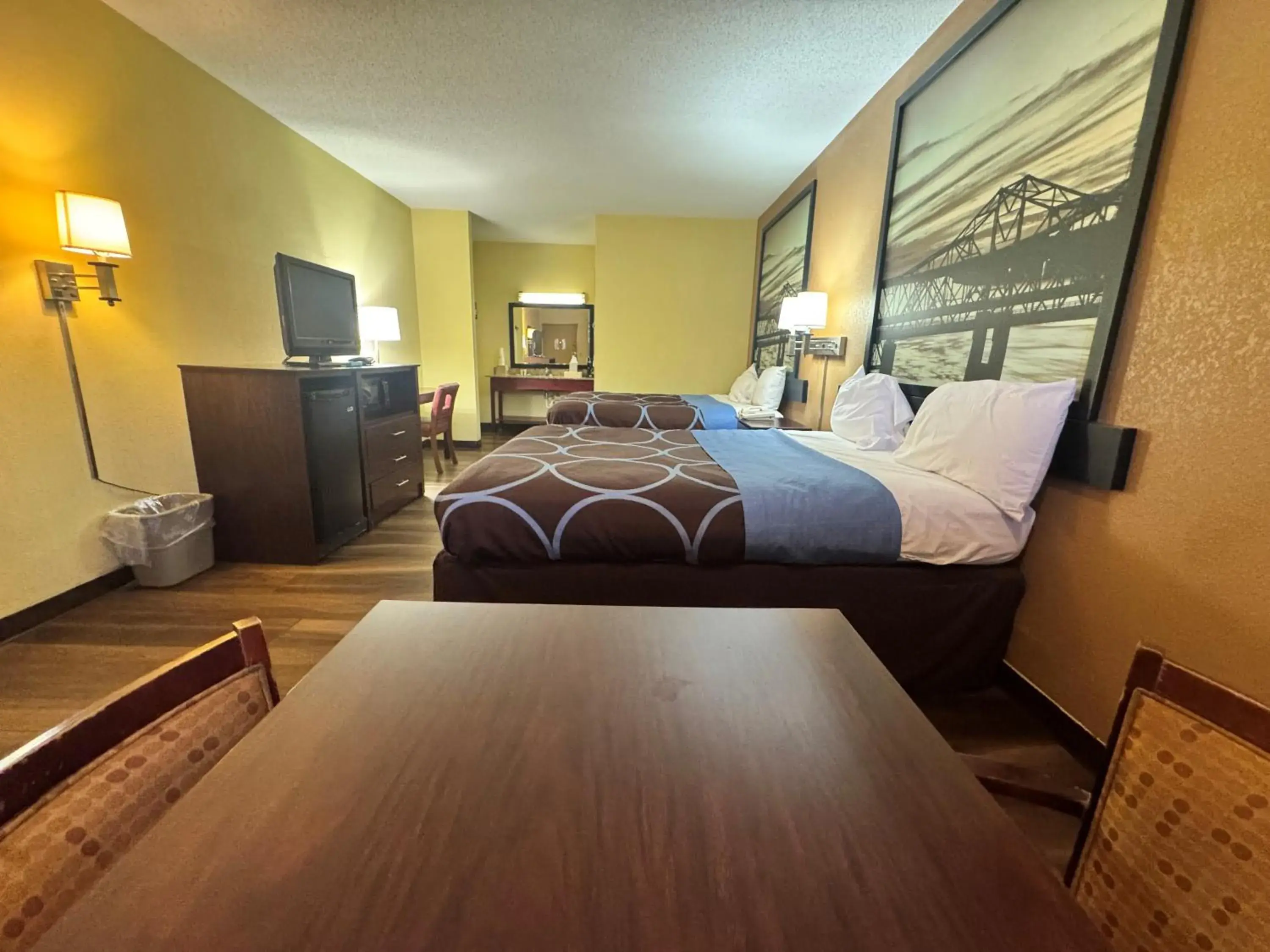 Double Room with Two Double Beds - Smoking in Super 8 by Wyndham Laurel Double Room with Two Double Beds - Smoking in Super 8 by Wyndham Laurel