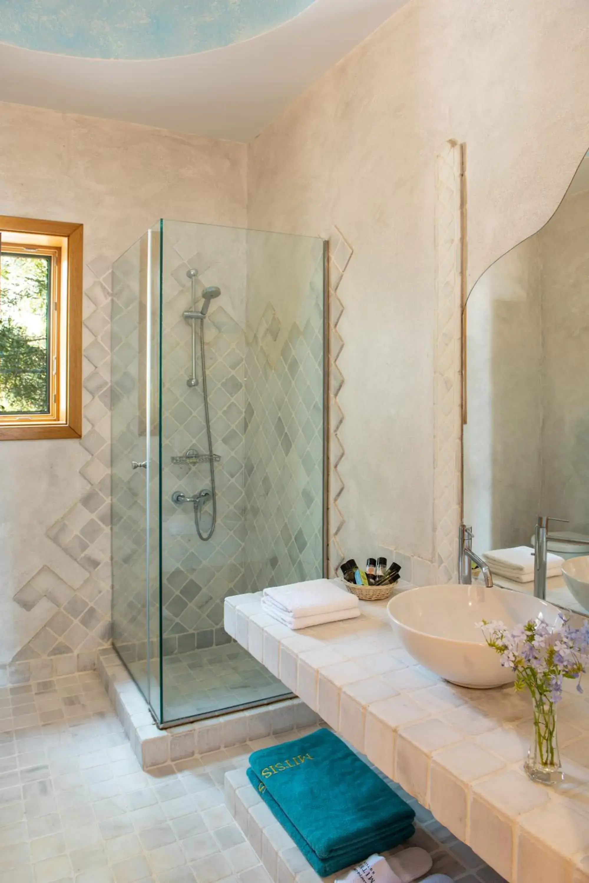 Bungalow sharing pool in Mitsis Selection Blue Domes Bungalow sharing pool in Mitsis Selection Blue Domes