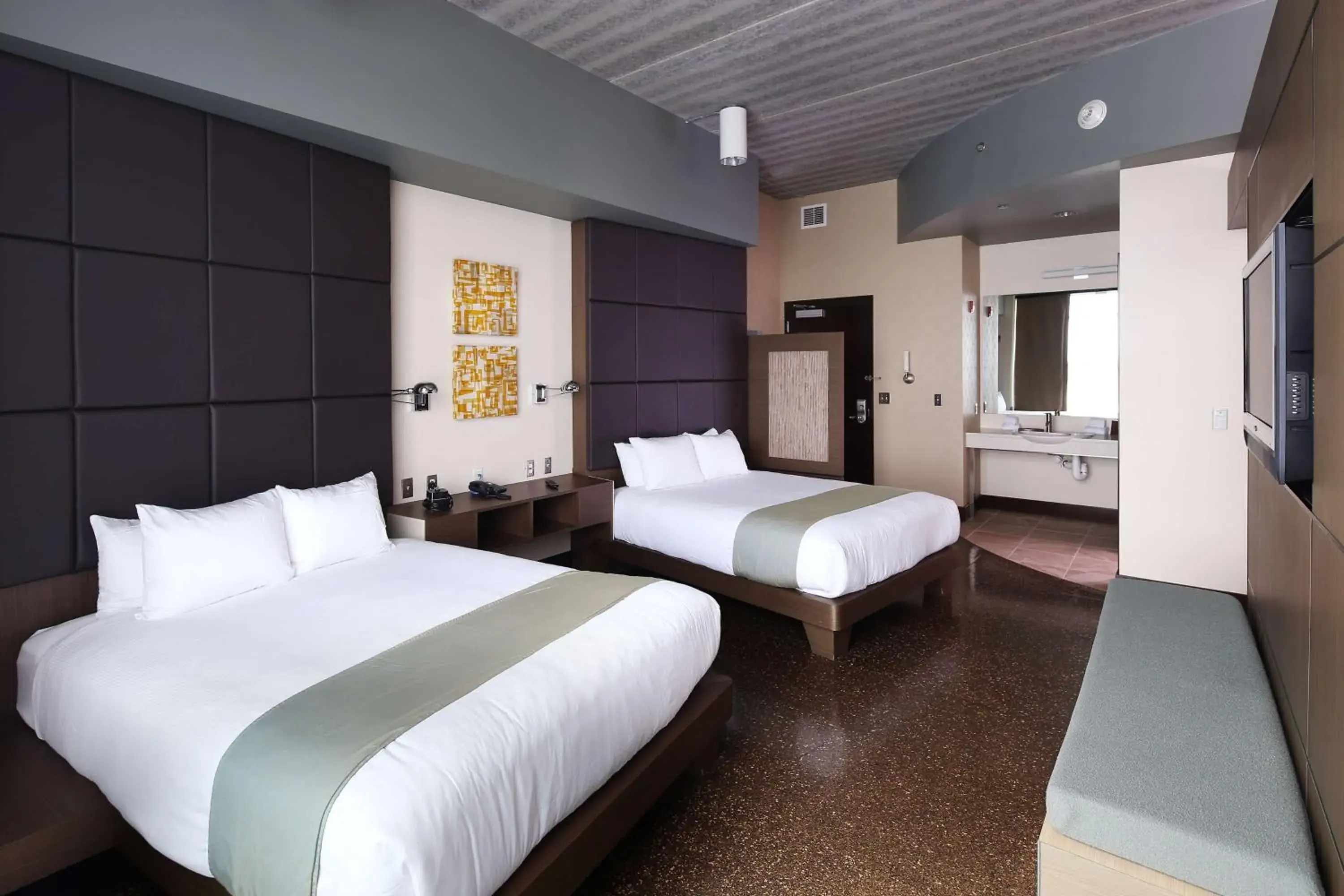 Queen Room with Two Queen Beds and Accessible Tub - Mobility Access in Tulyp, Tapestry Collection by Hilton Queen Room with Two Queen Beds and Accessible Tub - Mobility Access in Tulyp, Tapestry Collection by Hilton