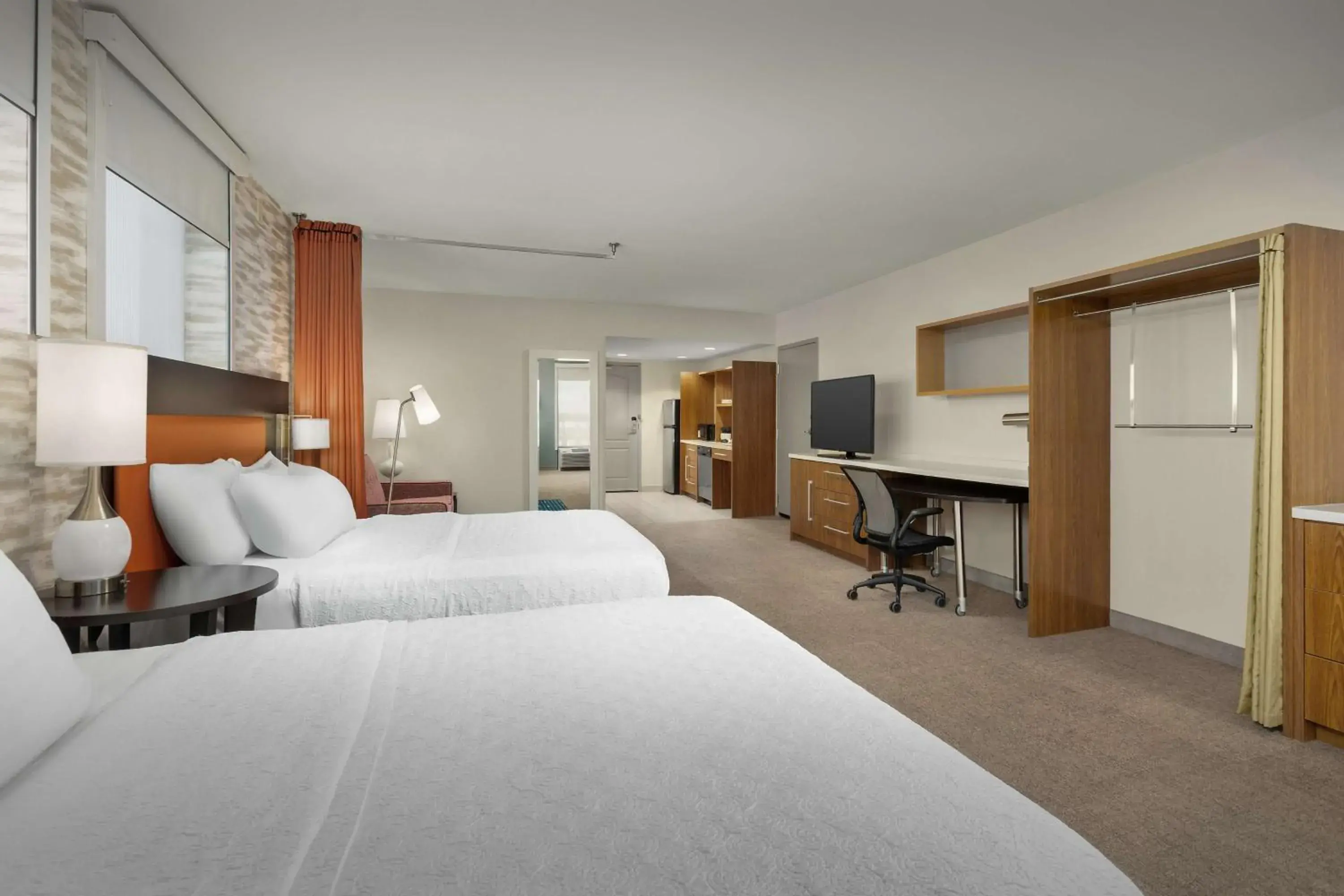 Queen Studio with Two Queen Beds - Mobility and Hearing Access/Non-Smoking in Home2 Suites by Hilton Jacksonville, NC Queen Studio with Two Queen Beds - Mobility and Hearing Access/Non-Smoking in Home2 Suites by Hilton Jacksonville, NC