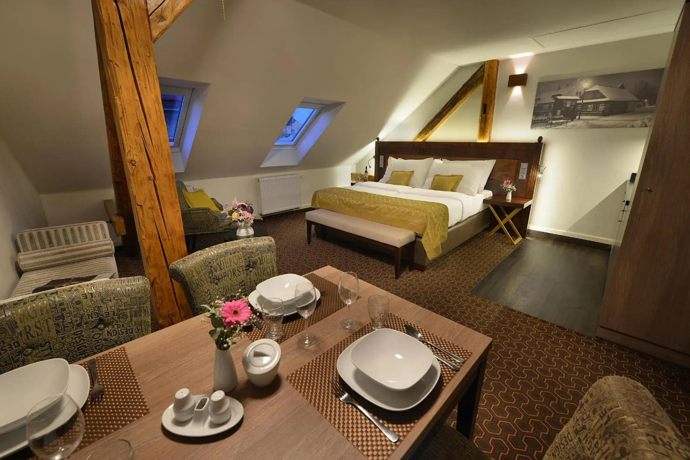 Family Room in Vysocina Design Apartments Family Room in Vysocina Design Apartments