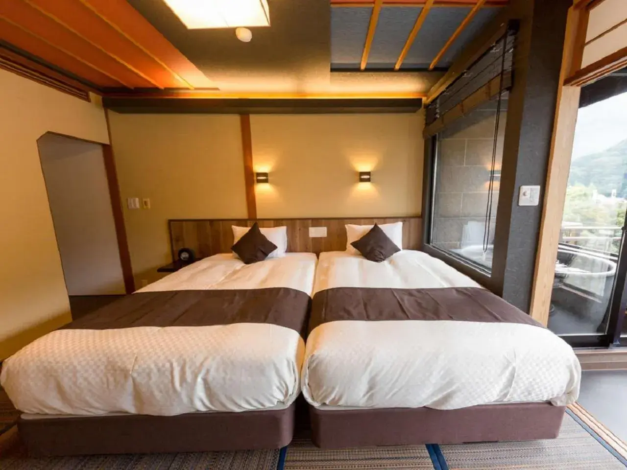 Modern Japanese-Style Twin Room with Semi Open-Air Bath - Nonsmoking in LiVEMAX RESORT Kawaji Modern Japanese-Style Twin Room with Semi Open-Air Bath - Nonsmoking in LiVEMAX RESORT Kawaji