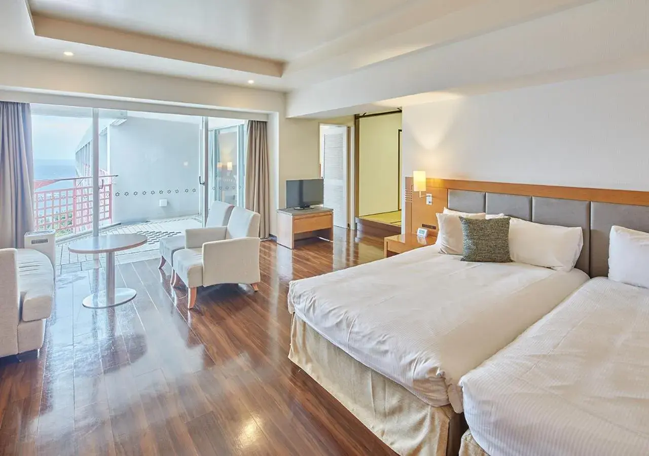 Ocean View 2 Bed Room with Tatami area in Hotel Mahaina Wellness Resorts Okinawa Ocean View 2 Bed Room with Tatami area in Hotel Mahaina Wellness Resorts Okinawa