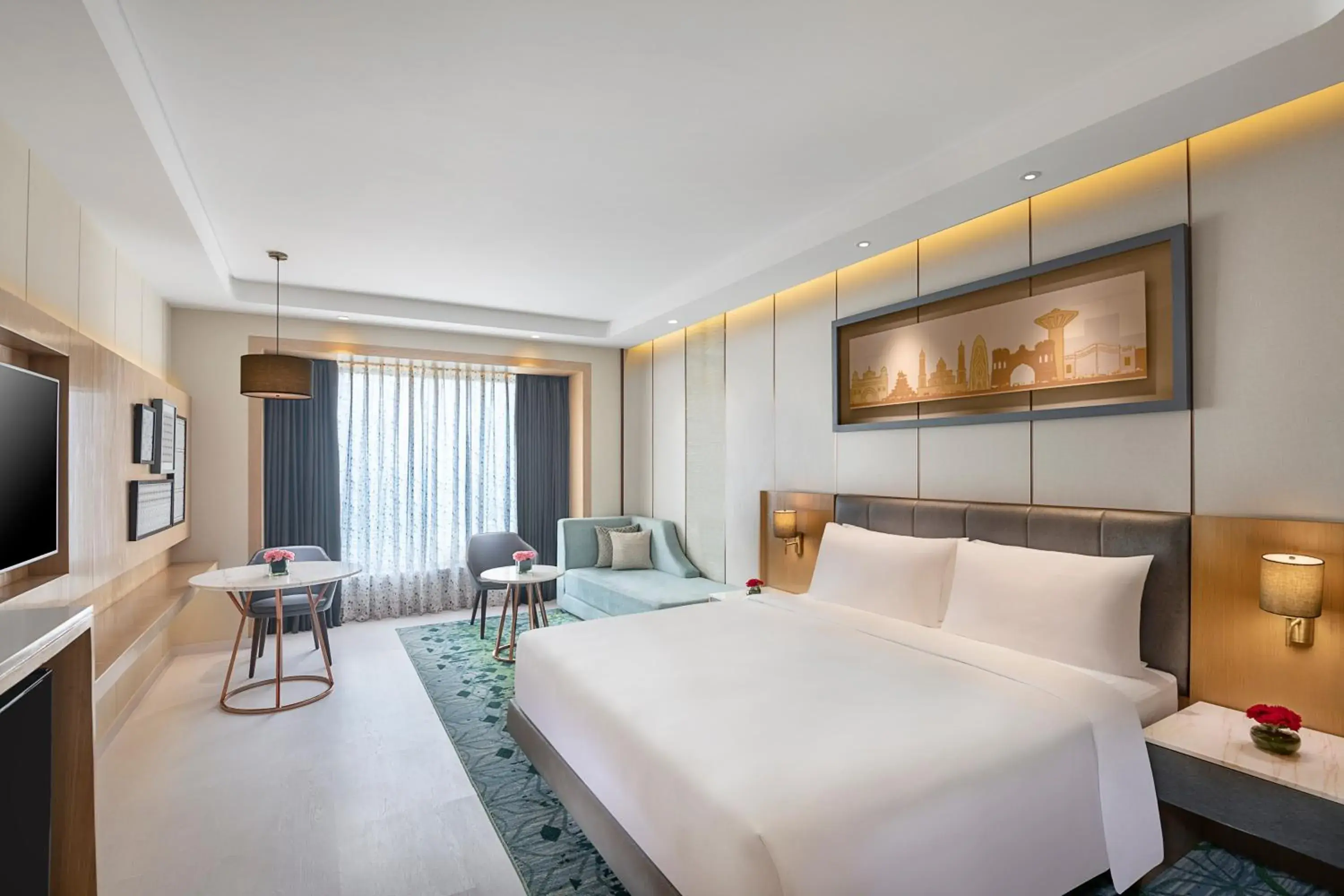 Business Class Room (Shuttle service to Golden Temple on scheduled Hrs, 10% Discount on Food & Soft Beverages, Happy Hours 1+1 on IMFL Drinks (16:00-18:00 Hrs) at Proof Patio Bar - single occupancy in Radisson Blu Hotel Amritsar Business Class Room (Shuttle service to Golden Temple on scheduled Hrs, 10% Discount on Food & Soft Beverages, Happy Hours 1+1 on IMFL Drinks (16:00-18:00 Hrs) at Proof Patio Bar - single occupancy in Radisson Blu Hotel Amritsar