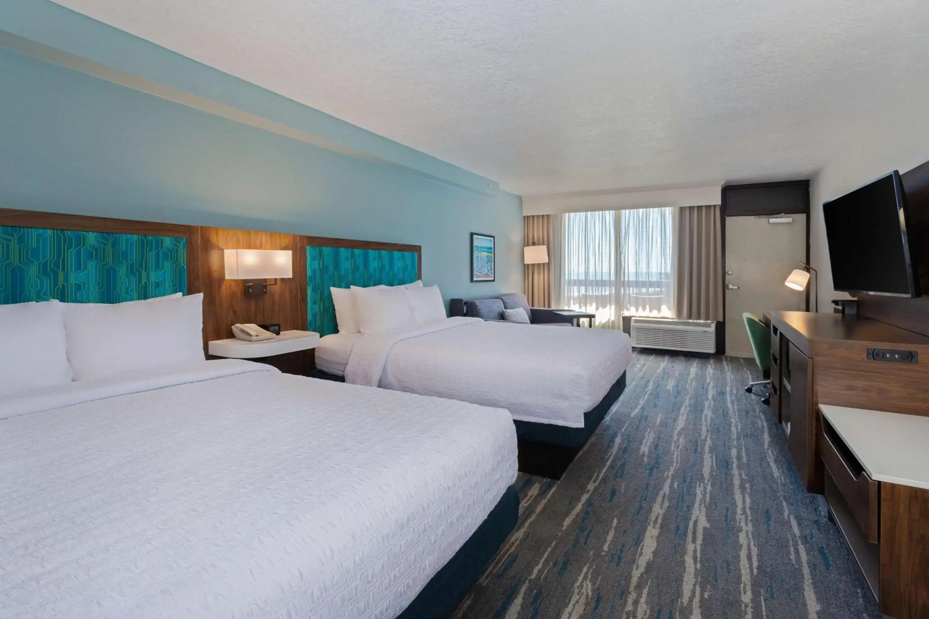 Queen Study with Two Queen Beds - Non-Smoking in Hampton Inn Cocoa Beach Queen Study with Two Queen Beds - Non-Smoking in Hampton Inn Cocoa Beach