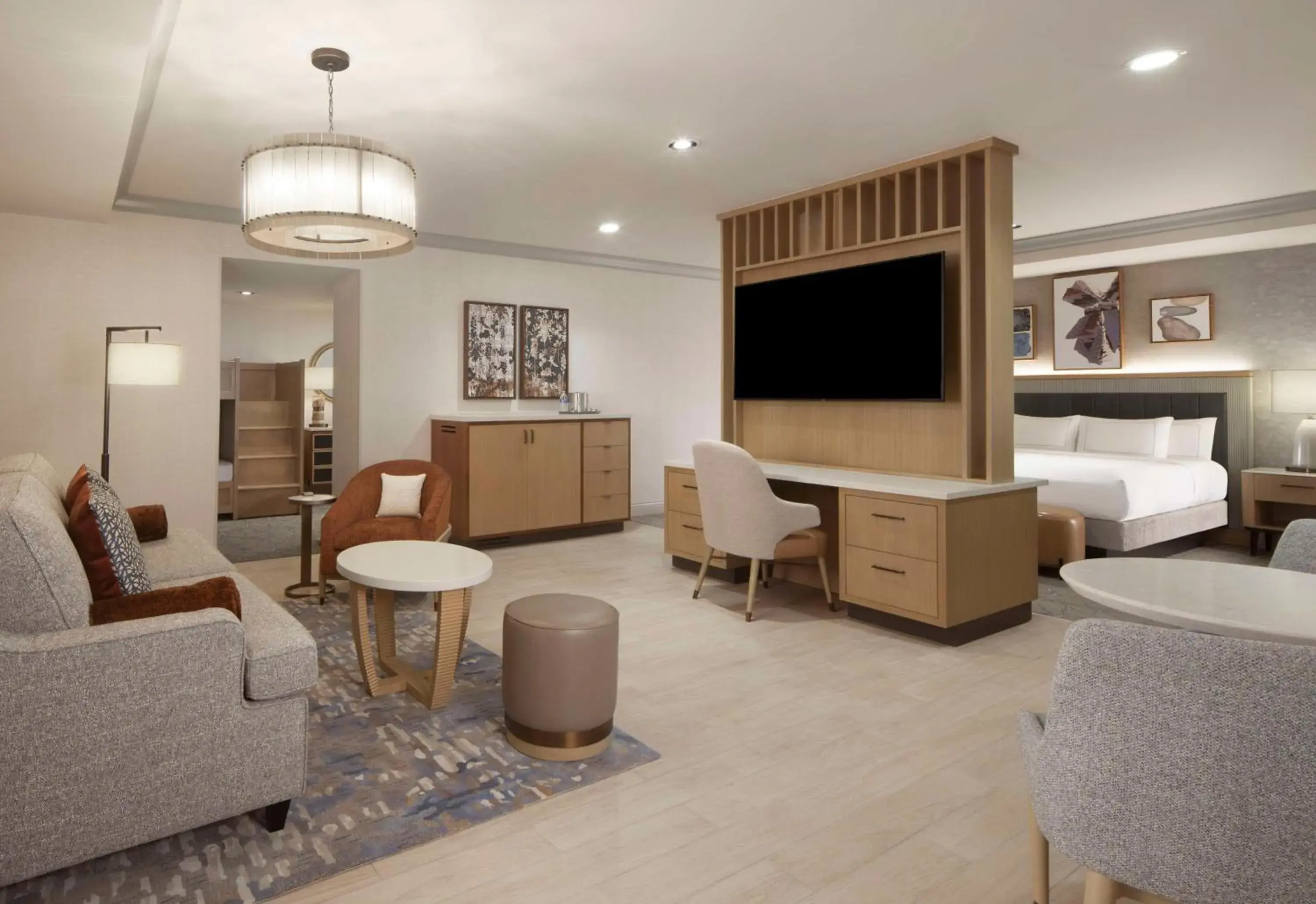 Tower Family King Suite with Bunk Beds in Hilton Anatole Tower Family King Suite with Bunk Beds in Hilton Anatole