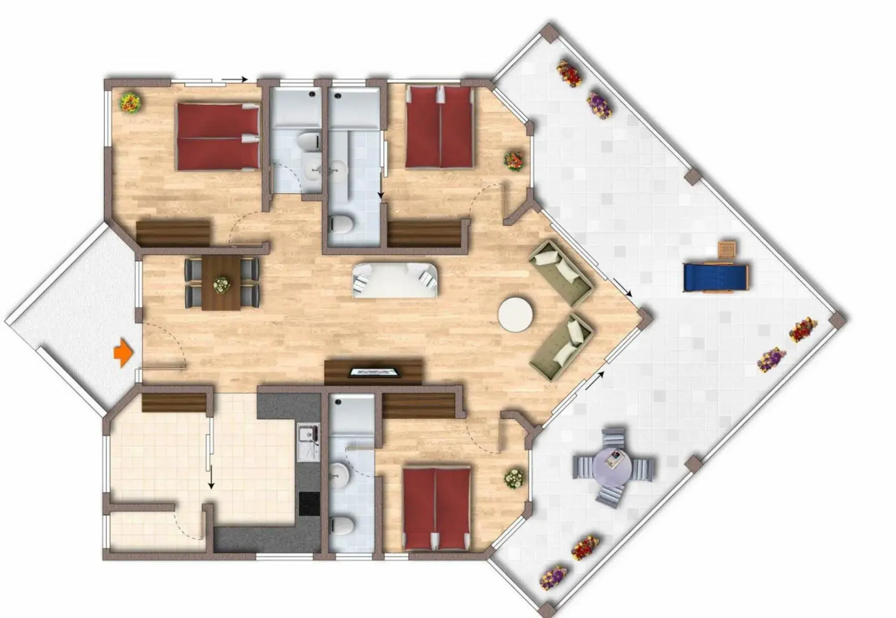 3 Bedroom Apartment with Sea View in Dream Beach Cumbuco Oceanfront Apartments 3 Bedroom Apartment with Sea View in Dream Beach Cumbuco Oceanfront Apartments