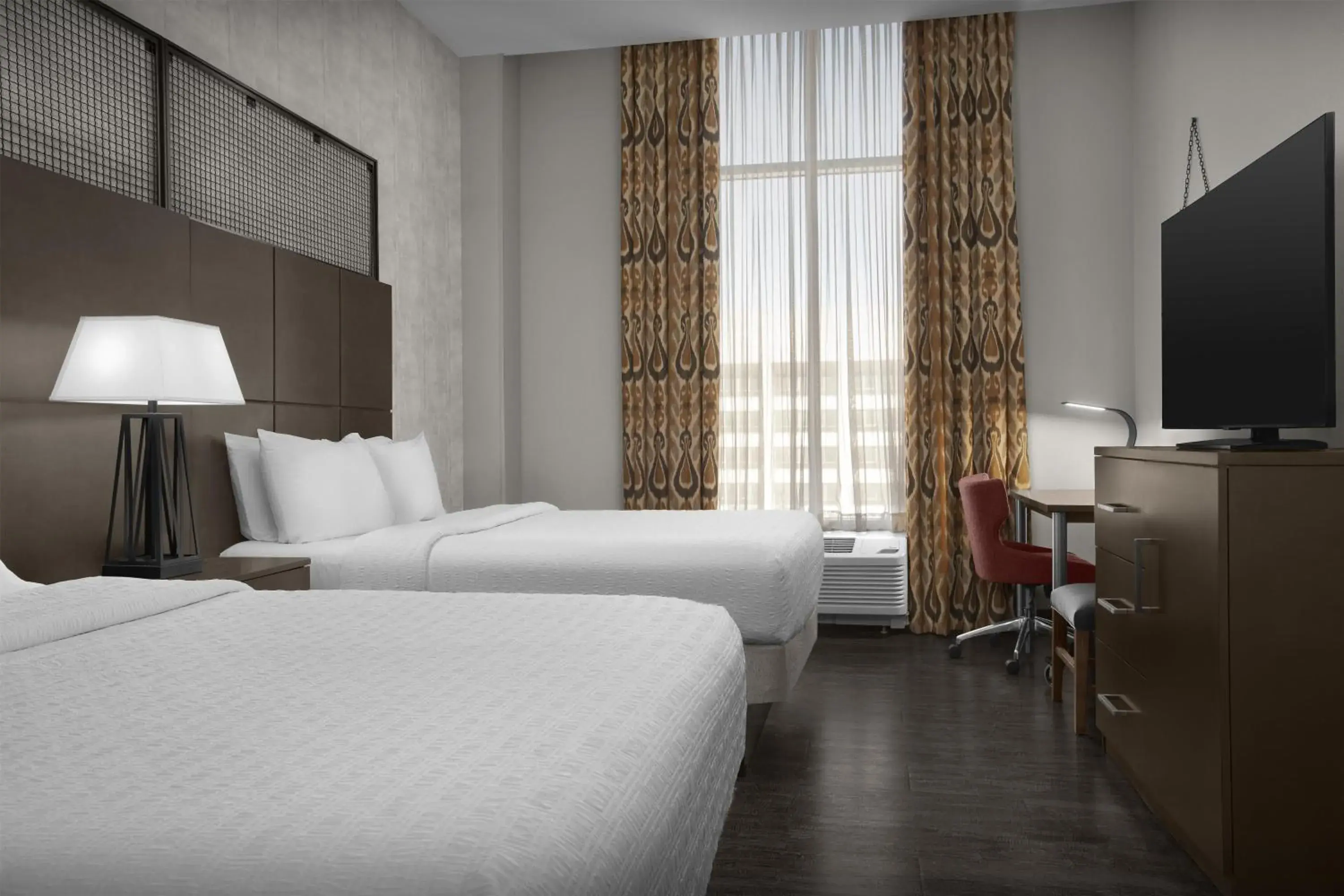 Queen Room with Two Queen Beds and Balcony in Hampton Inn and Suites Austin University Capitol Queen Room with Two Queen Beds and Balcony in Hampton Inn and Suites Austin University Capitol