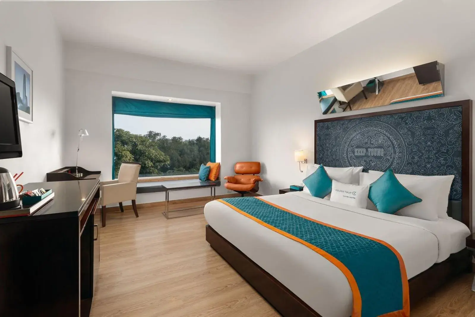 Deluxe Room 1 Queen Bed Garden View - single occupancy in Golden Tulip Gurgaon Sector 29 Deluxe Room 1 Queen Bed Garden View - single occupancy in Golden Tulip Gurgaon Sector 29