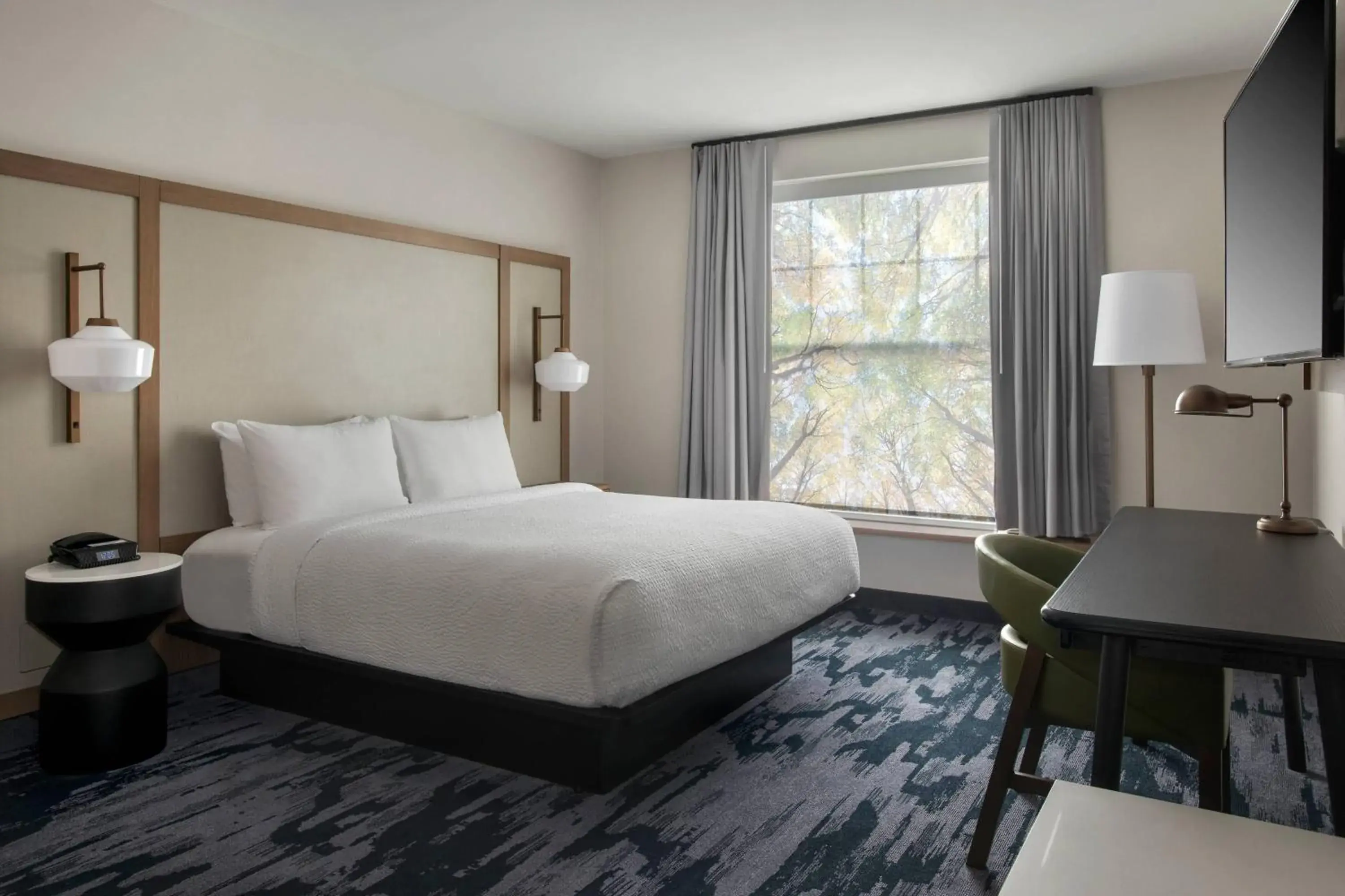 Guest room, 1 King, Courtyard view in Fairfield Inn & Suites by Marriott Williamstown Guest room, 1 King, Courtyard view in Fairfield Inn & Suites by Marriott Williamstown