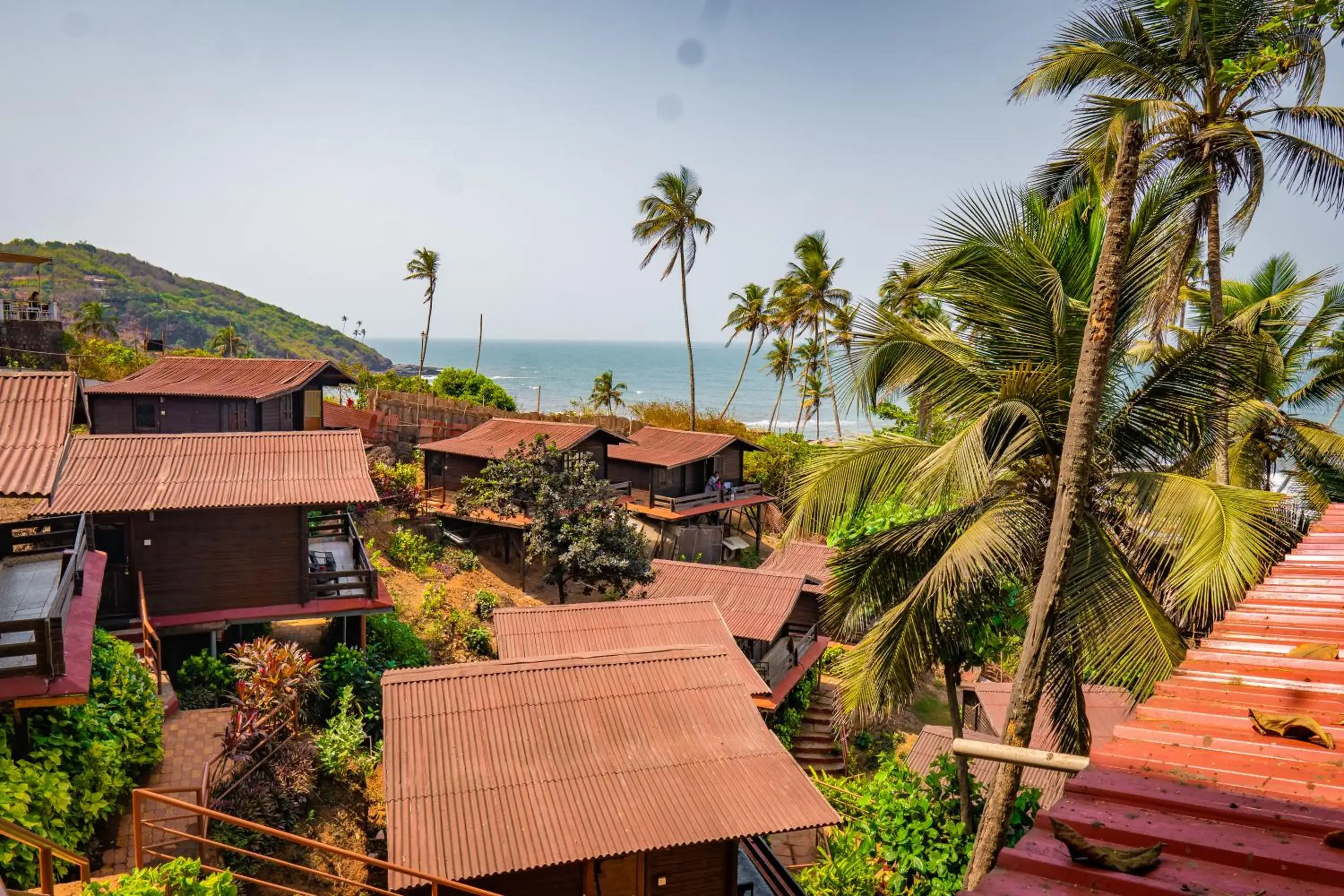 Wooden Chalet with Sea View in Alcove Resort Vagator Wooden Chalet with Sea View in Alcove Resort Vagator