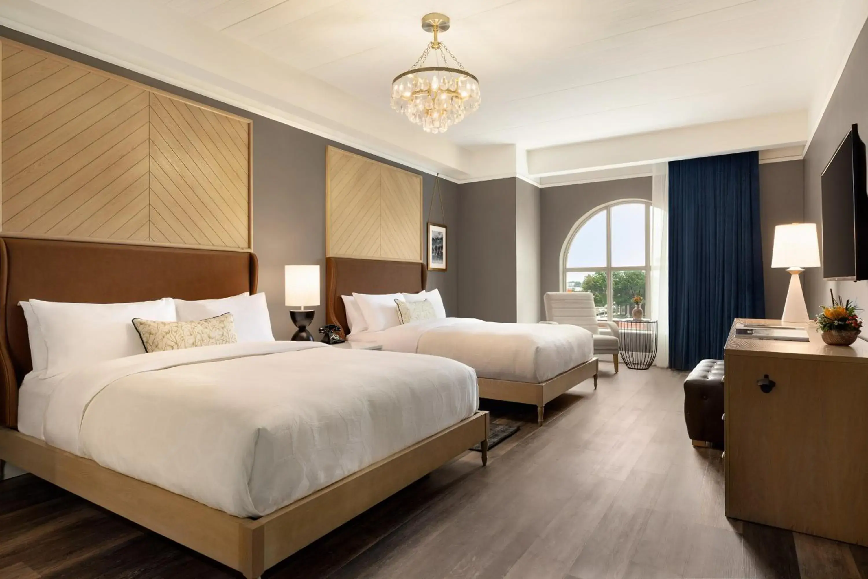 Guest room, 2 Queen in Cotton House, Cleveland, a Tribute Portfolio Hotel Guest room, 2 Queen in Cotton House, Cleveland, a Tribute Portfolio Hotel