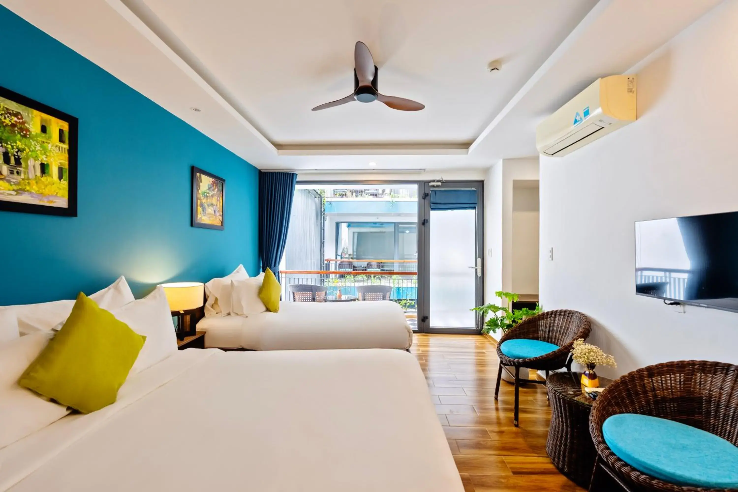 Deluxe Triple Room with Pool View in The Nam An Villa Hoi An Deluxe Triple Room with Pool View in The Nam An Villa Hoi An