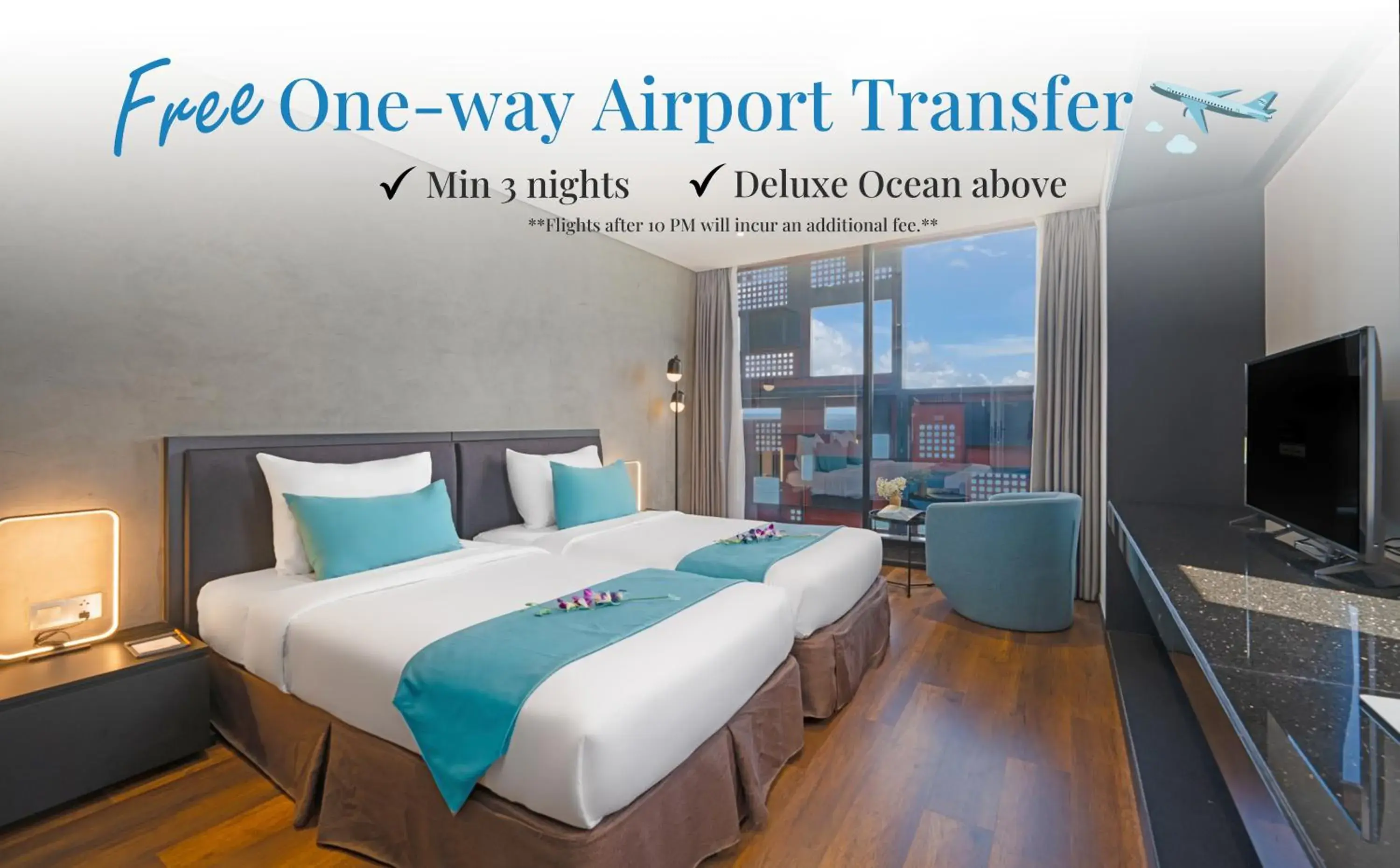 Premier Twin Room with Sea View in The Code Hotel & Spa Da Nang - Complimentary Daily Afternoon Tea in Sky Bar Premier Twin Room with Sea View in The Code Hotel & Spa Da Nang - Complimentary Daily Afternoon Tea in Sky Bar