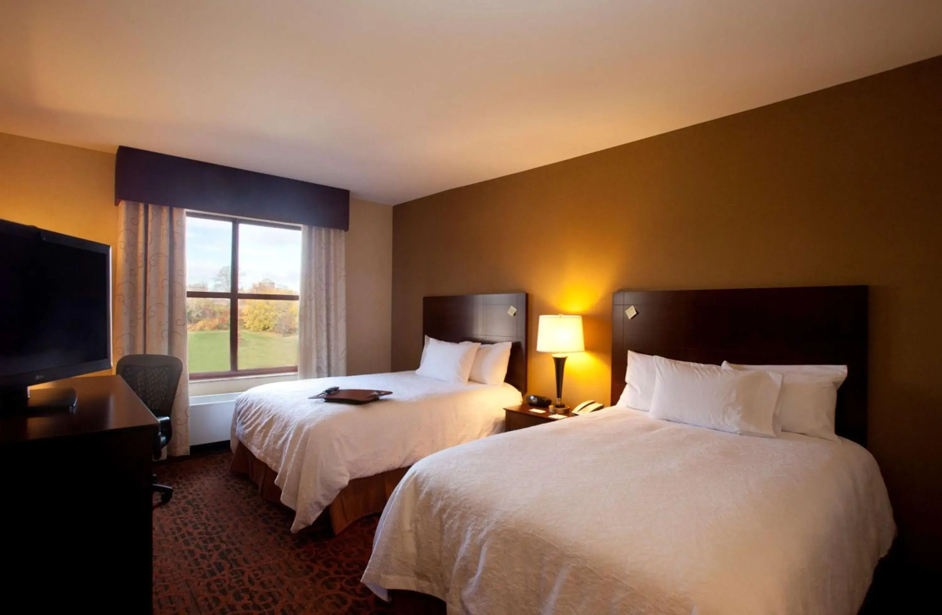 Queen Room with Two Queen Beds - Pool View in Hampton Inn Marquette-Waterfront Queen Room with Two Queen Beds - Pool View in Hampton Inn Marquette-Waterfront