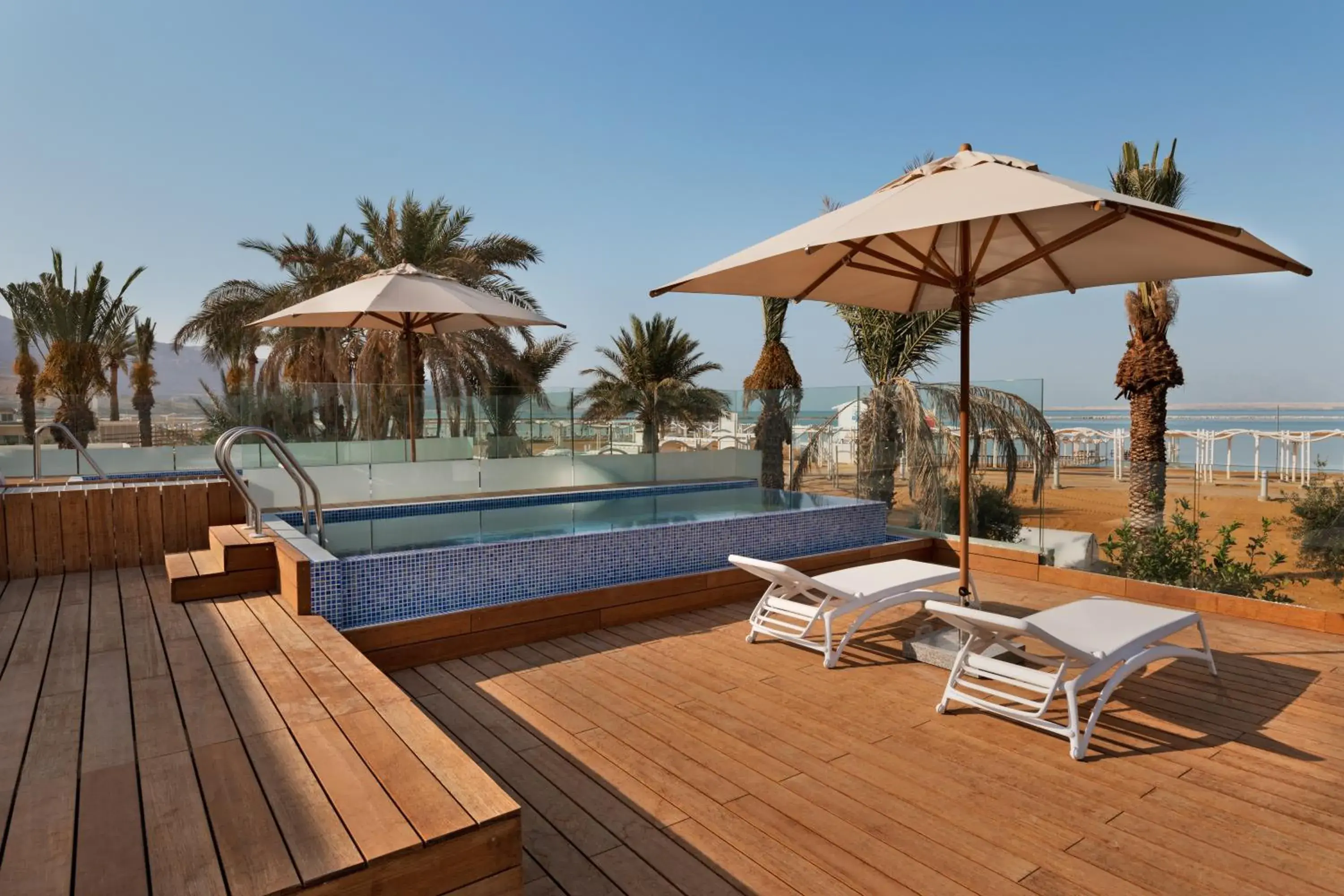 Premium Double Room with Balcony, Private Pool and Sea View - single occupancy in Herbert Samuel Milos Dead Sea Premium Double Room with Balcony, Private Pool and Sea View - single occupancy in Herbert Samuel Milos Dead Sea