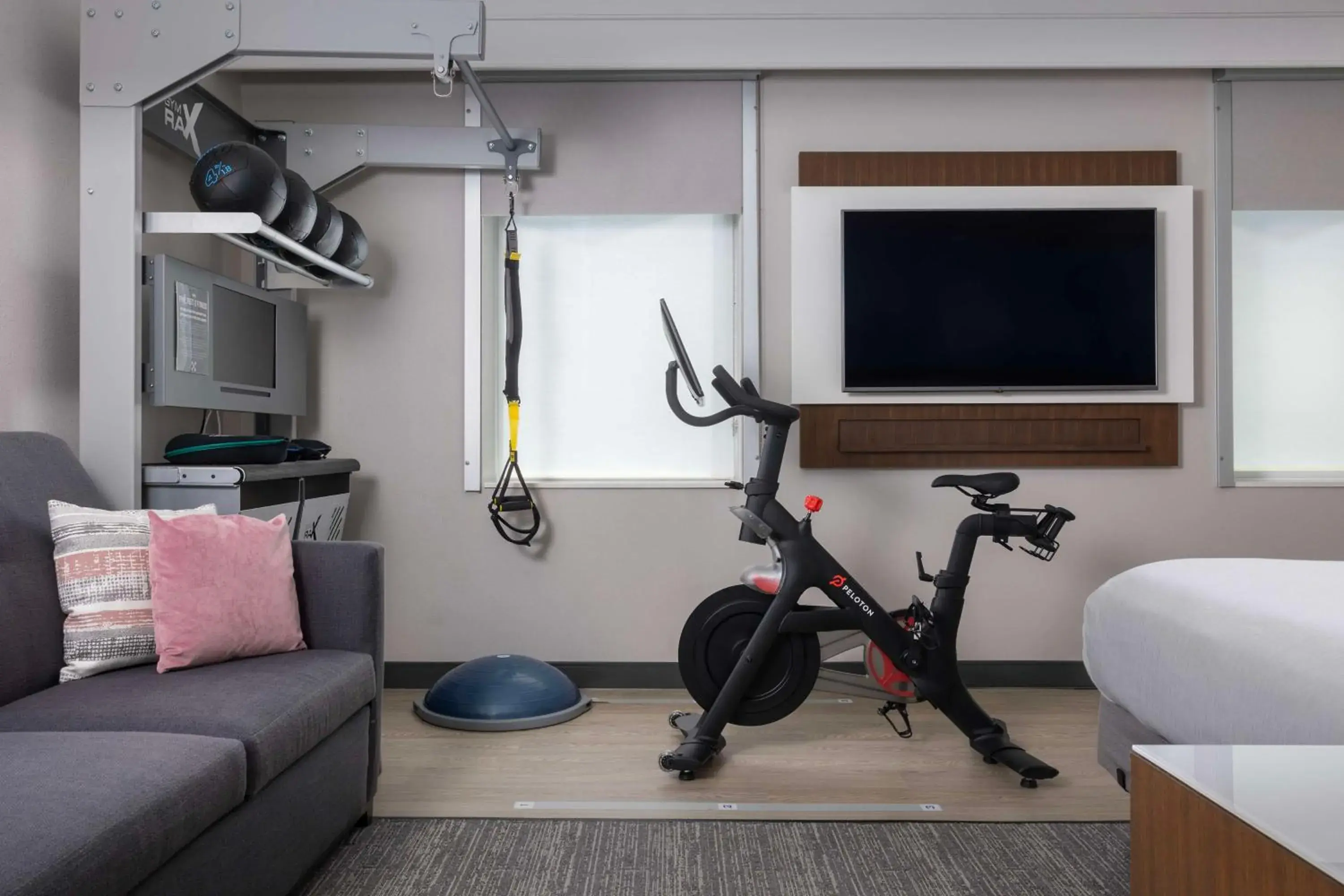 King Room with Peloton Bike in Embassy Suites By Hilton Knoxville Downtown King Room with Peloton Bike in Embassy Suites By Hilton Knoxville Downtown