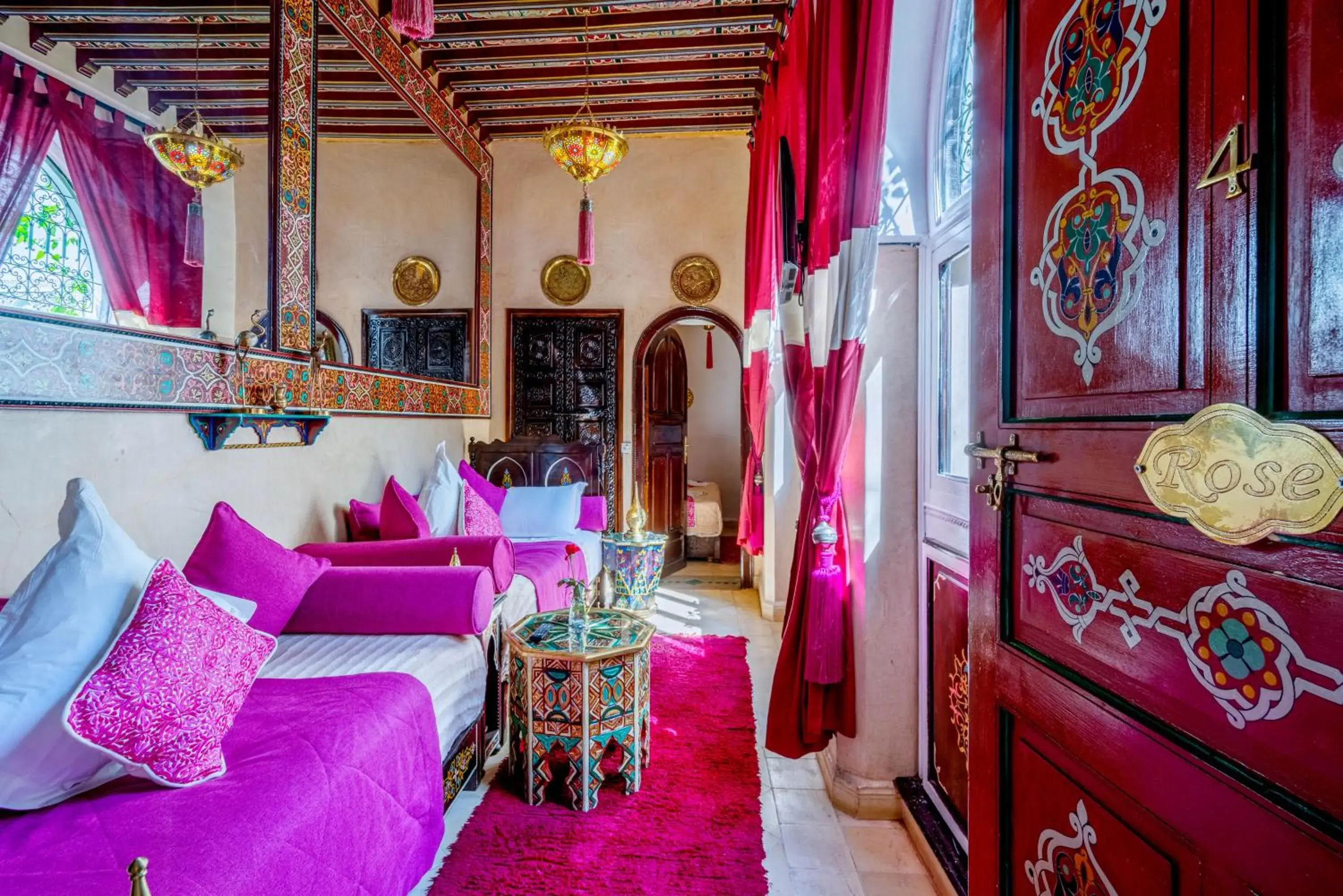 Rose Quadruple Room in Riad Anabel Rose Quadruple Room in Riad Anabel