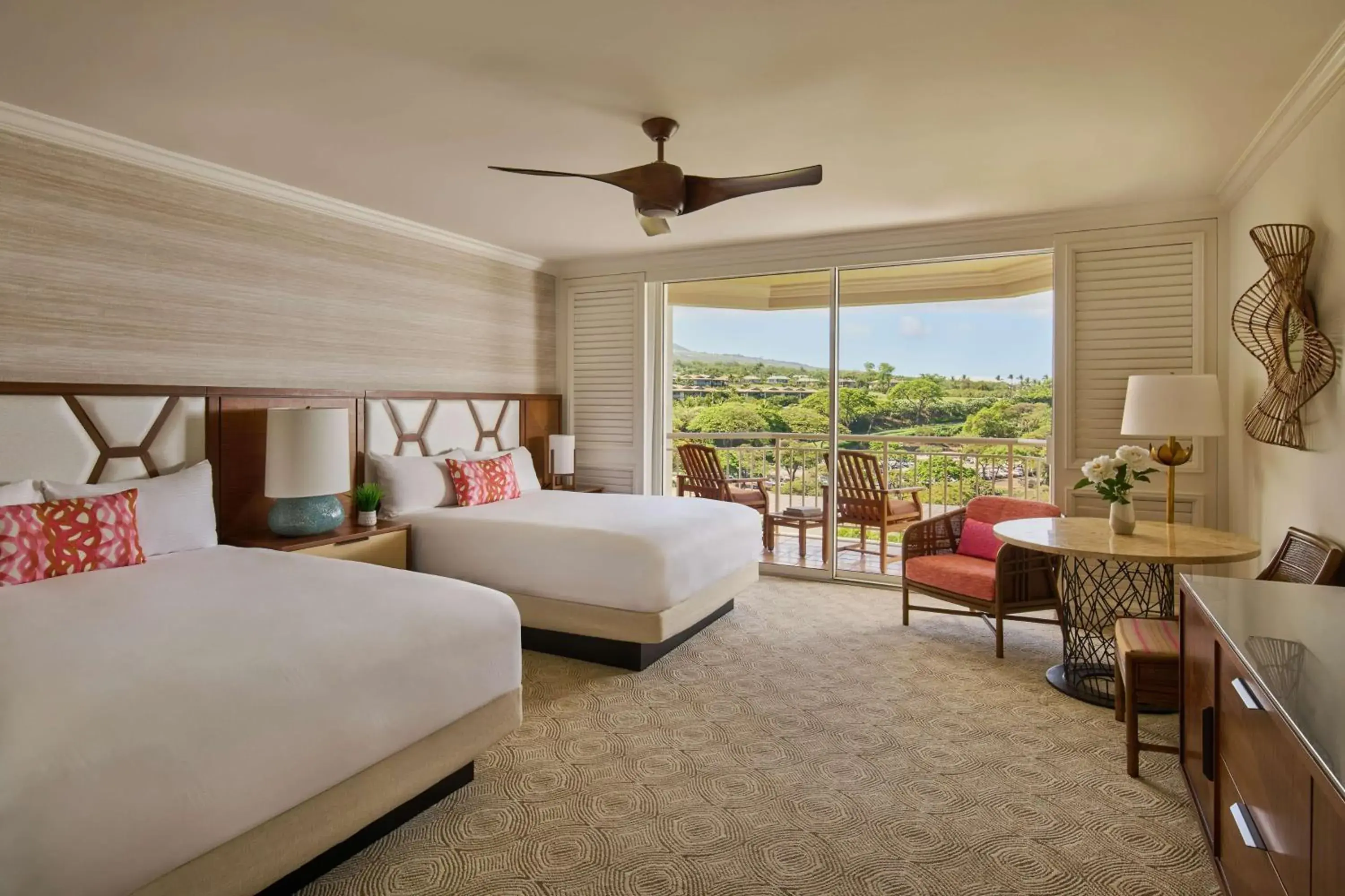 Queen Room with Two Queen Beds and Terrace View in Grand Wailea Resort Hotel & Spa, A Waldorf Astoria Resort Queen Room with Two Queen Beds and Terrace View in Grand Wailea Resort Hotel & Spa, A Waldorf Astoria Resort