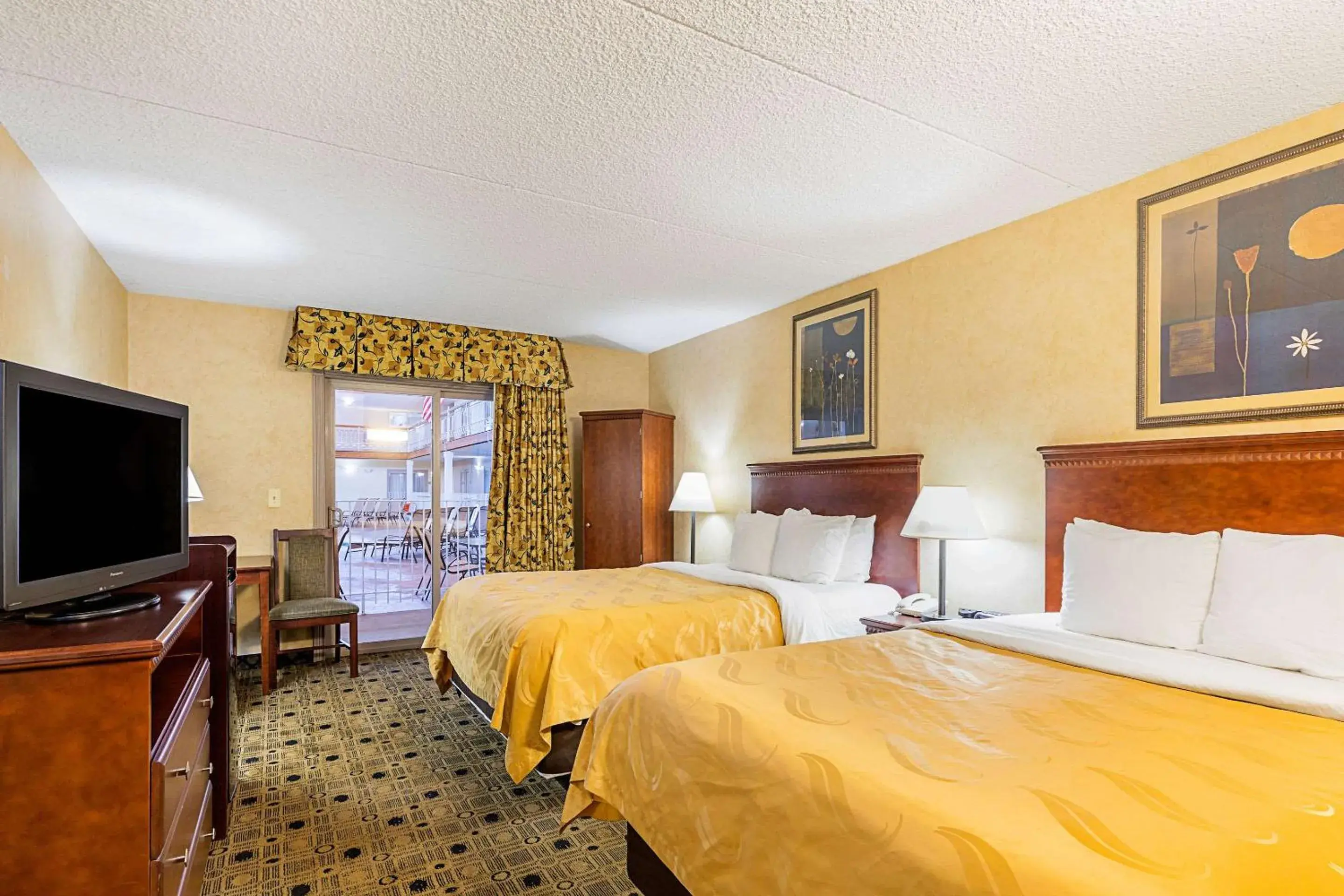 Queen Room with Two Queen Beds with Pool View - Non-Smoking in Quality Inn & Suites Coldwater near I-69 Queen Room with Two Queen Beds with Pool View - Non-Smoking in Quality Inn & Suites Coldwater near I-69
