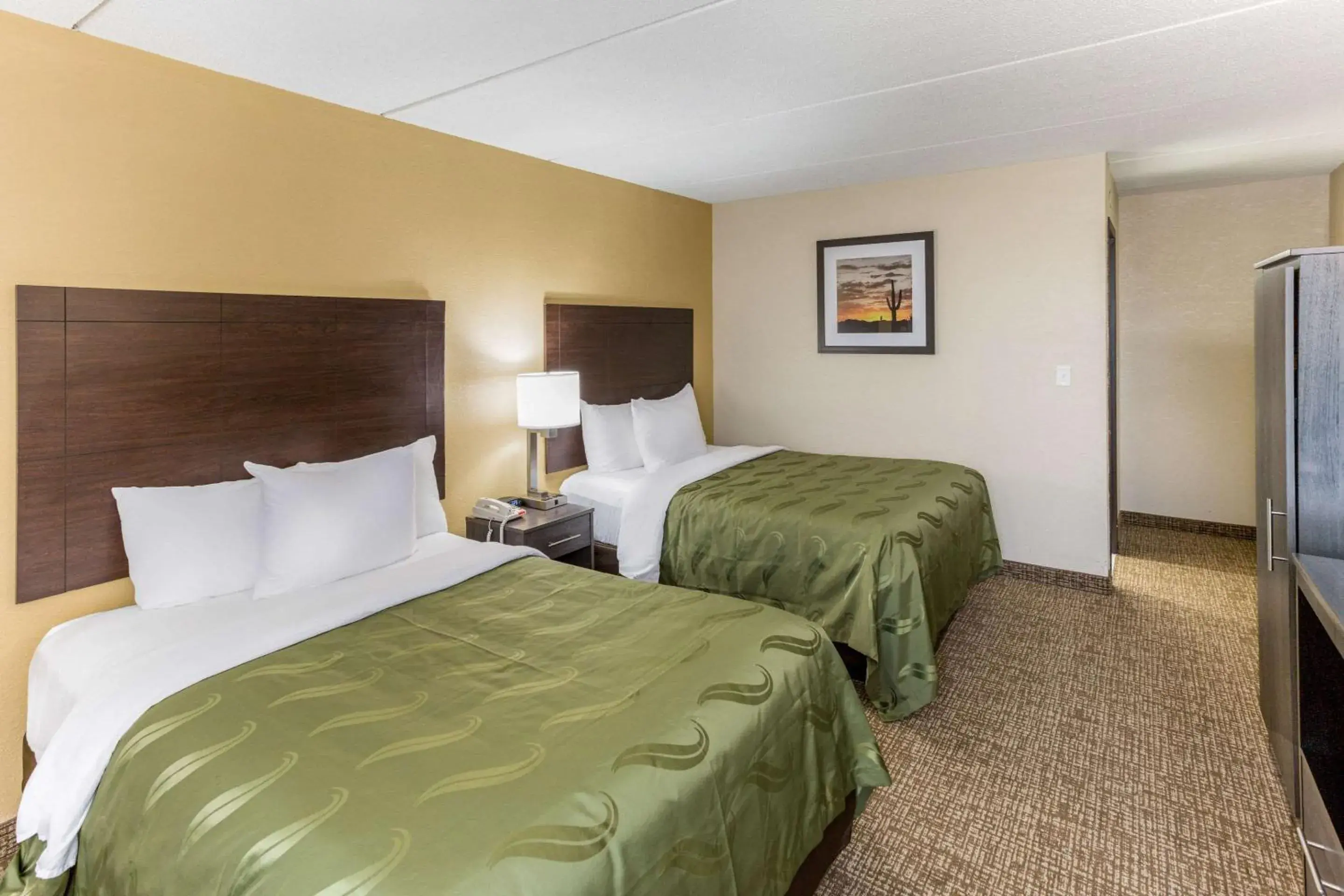 Large Efficiency Queen Suite with Two Queen Beds - Non Smoking/Interior Hall in Quality Inn & Suites Plattsburgh Large Efficiency Queen Suite with Two Queen Beds - Non Smoking/Interior Hall in Quality Inn & Suites Plattsburgh