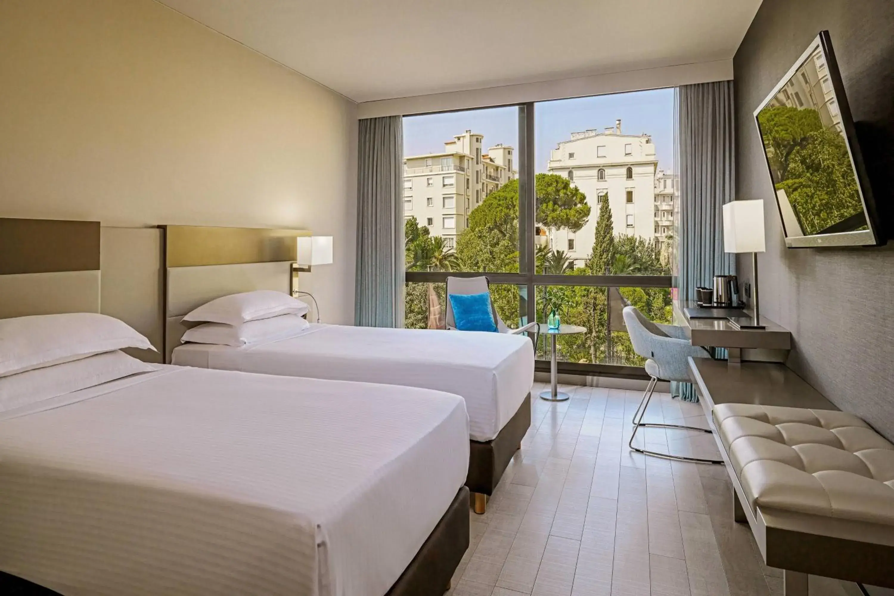 Superior Twin Room with Garden View in AC Hotel by Marriott Nice Superior Twin Room with Garden View in AC Hotel by Marriott Nice