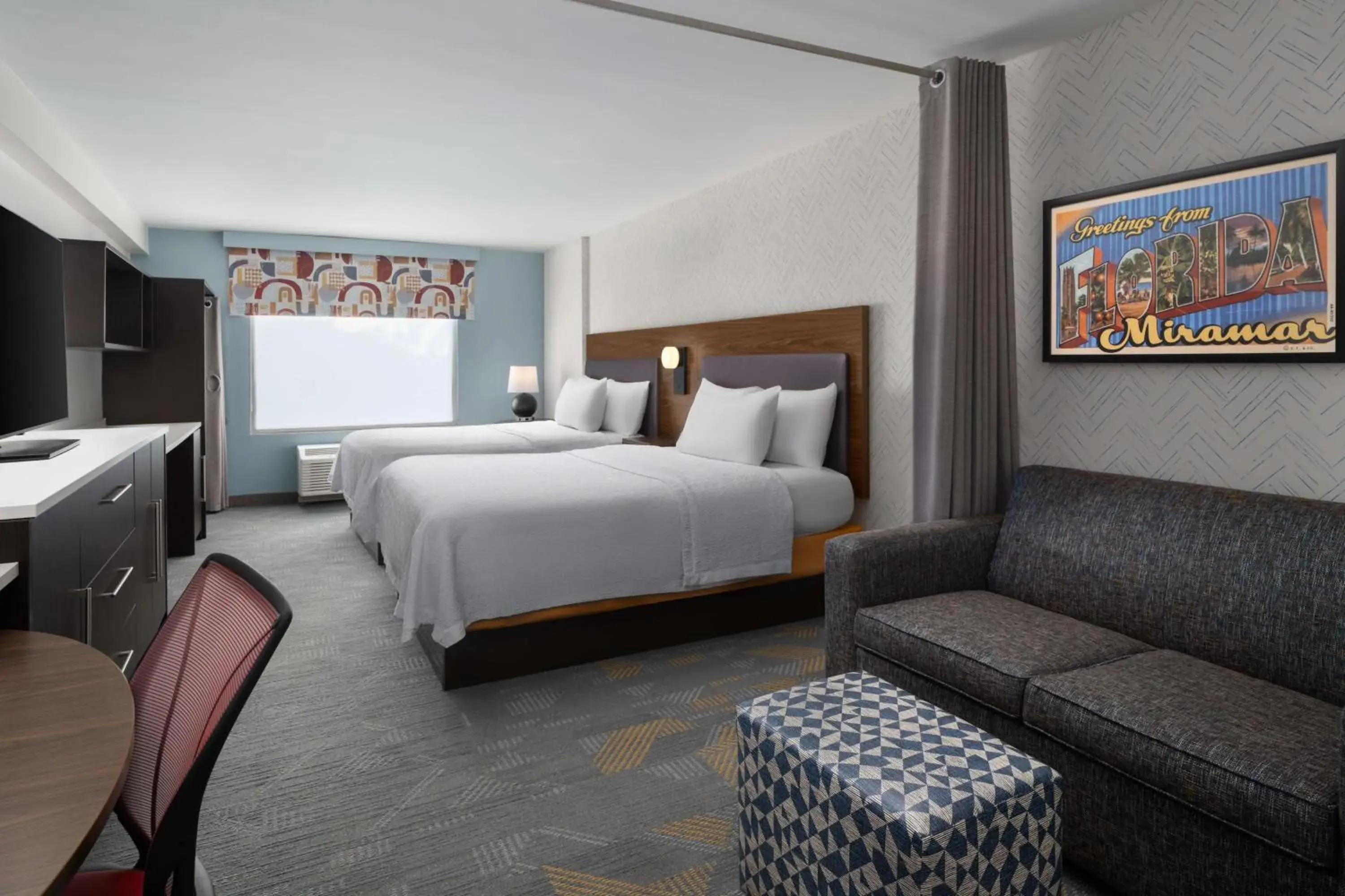 Queen Suite with Two Queen Beds - Hearing Accessible/Non-Smoking in Home2 Suites by Hilton Miramar Ft. Lauderdale Queen Suite with Two Queen Beds - Hearing Accessible/Non-Smoking in Home2 Suites by Hilton Miramar Ft. Lauderdale