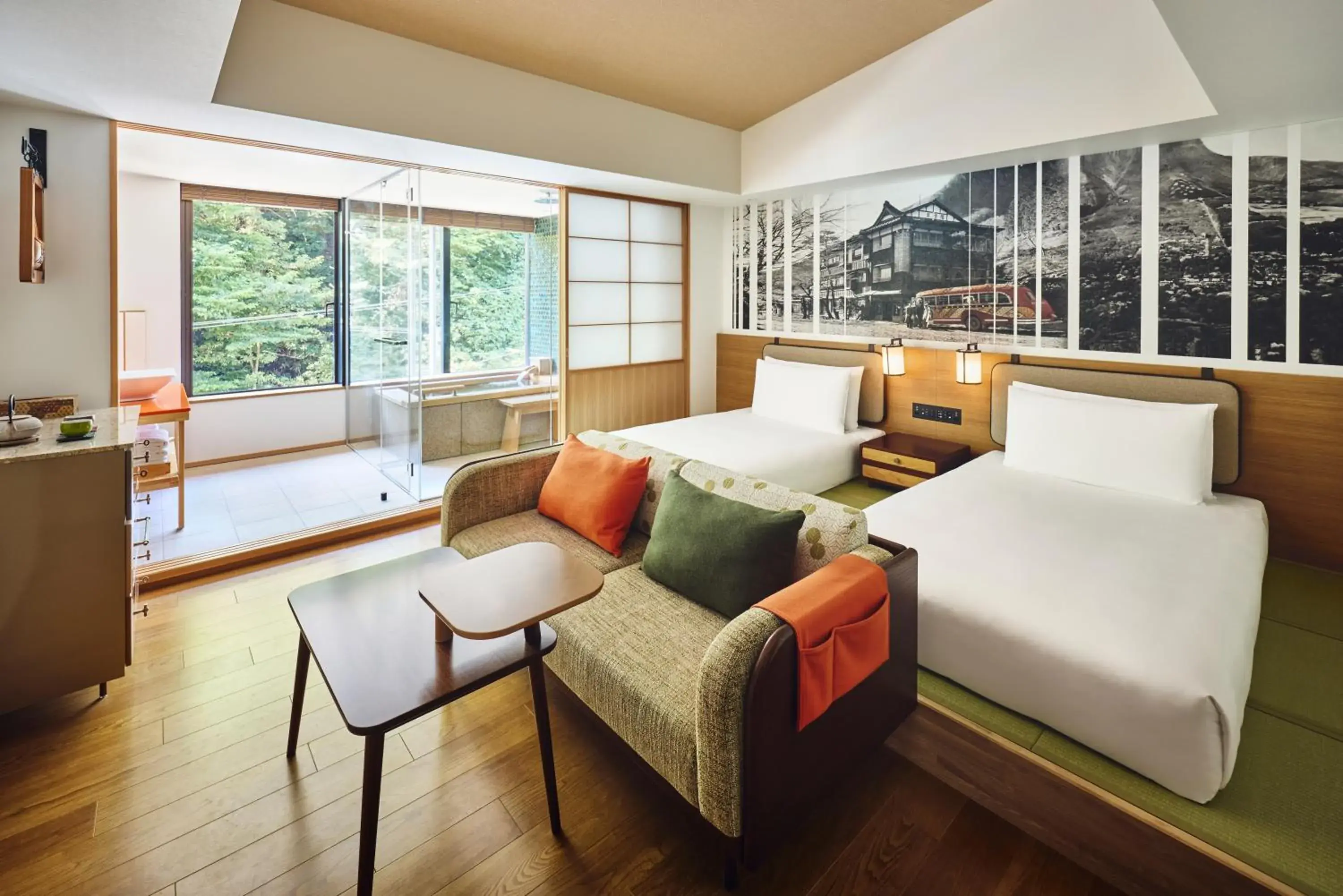Standard Twin Room with Mountain View in Hotel Indigo Hakone Gora by IHG Standard Twin Room with Mountain View in Hotel Indigo Hakone Gora by IHG