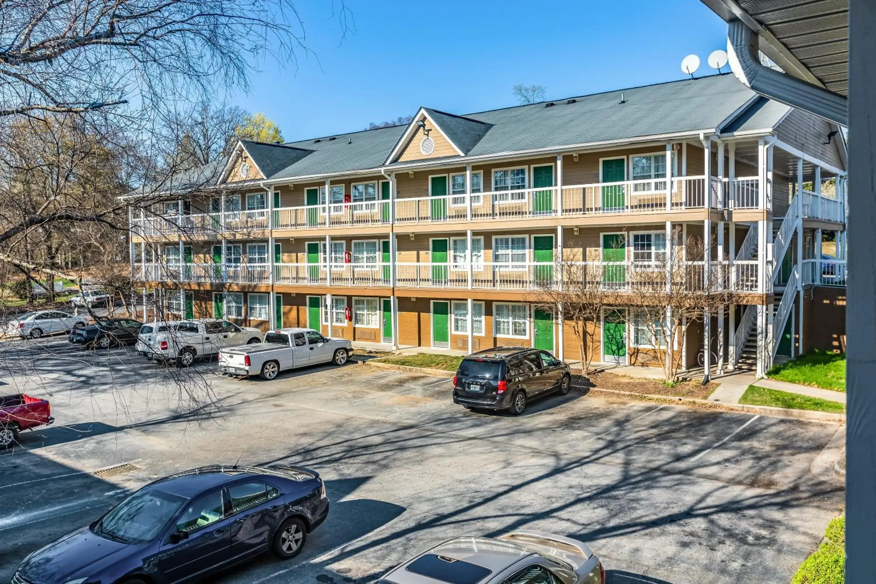 Property building in HomeTowne Studios by Red Roof Atlanta NE - Downtown Norcross Property building in HomeTowne Studios by Red Roof Atlanta NE - Downtown Norcross