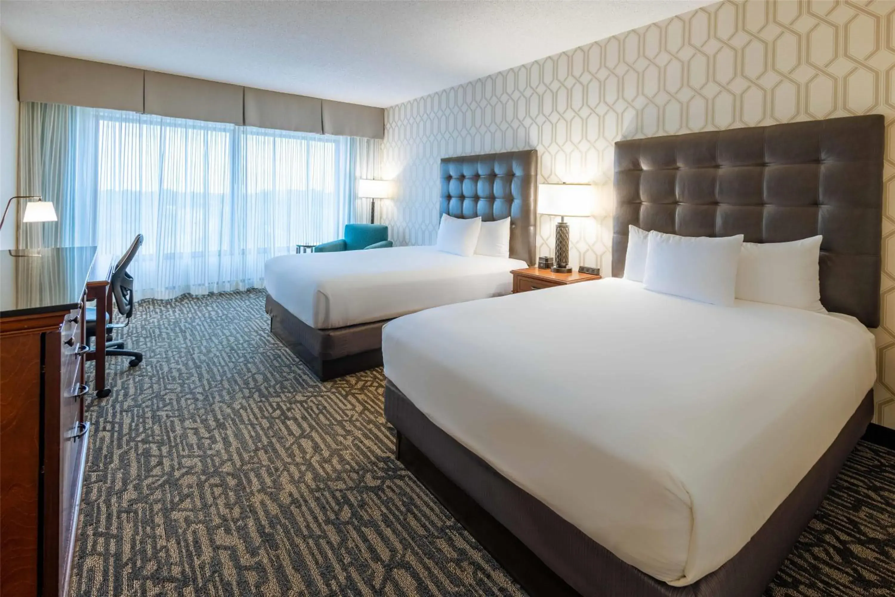 Deluxe Queen Room with Two Queen Beds - Accessible, Roll-in Shower in Drury Plaza Hotel St. Louis Chesterfield Deluxe Queen Room with Two Queen Beds - Accessible, Roll-in Shower in Drury Plaza Hotel St. Louis Chesterfield