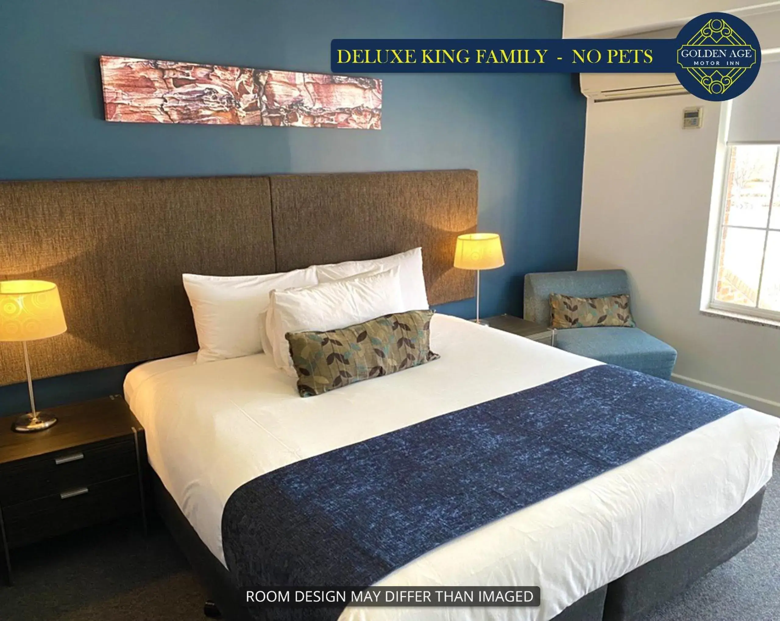 Deluxe King Family (4) (No Pets) in Golden Age Motor Inn Deluxe King Family (4) (No Pets) in Golden Age Motor Inn