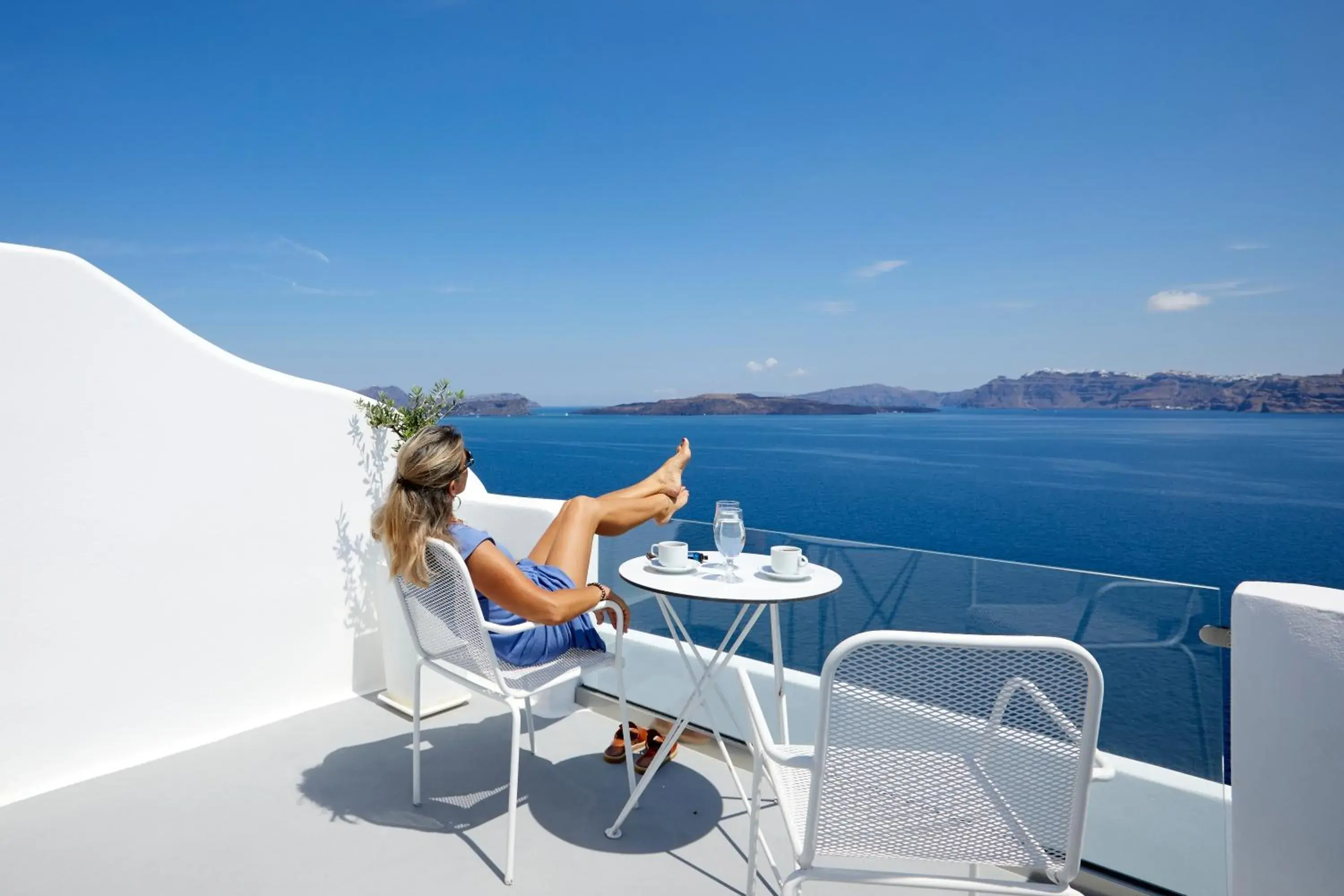 Deluxe Double Room with Panoramic Caldera View in Santorini View Deluxe Double Room with Panoramic Caldera View in Santorini View