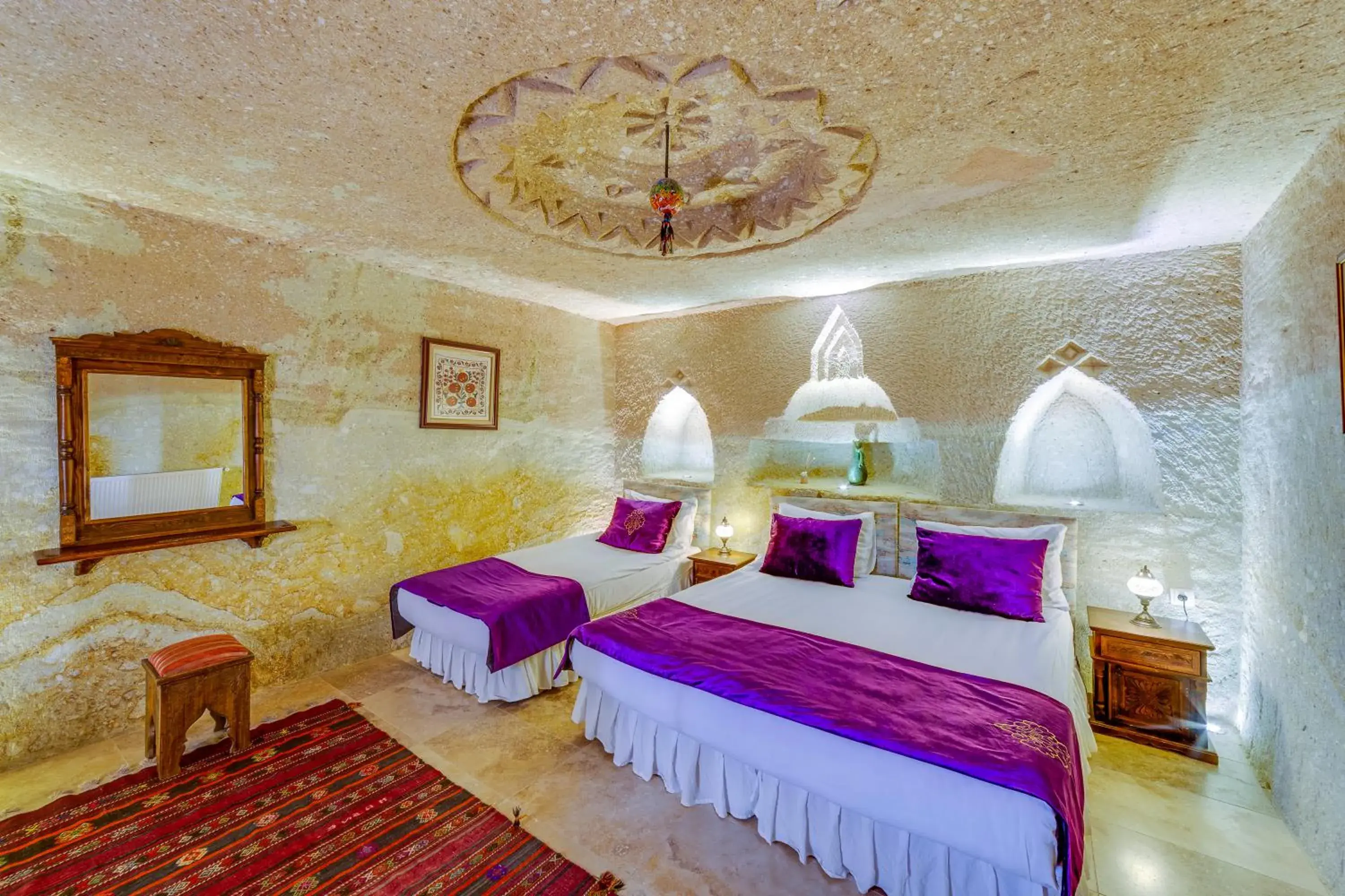 Triple Room with Balcony in Cappadocia Abras Cave Hotel Triple Room with Balcony in Cappadocia Abras Cave Hotel