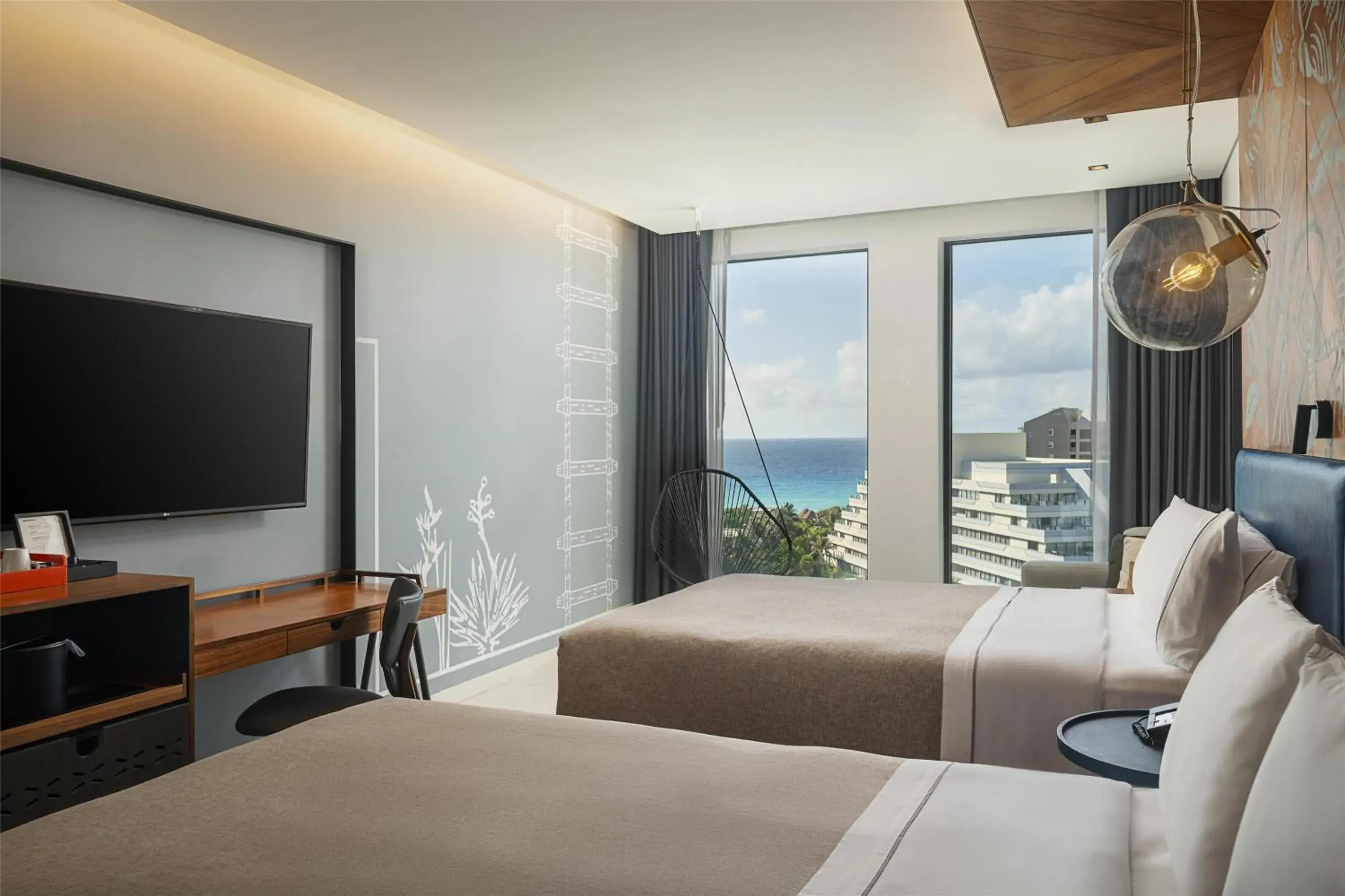 Premium Queen Room with Two Queen Beds and Sunset Bay View in Canopy By Hilton Cancun La Isla Premium Queen Room with Two Queen Beds and Sunset Bay View in Canopy By Hilton Cancun La Isla