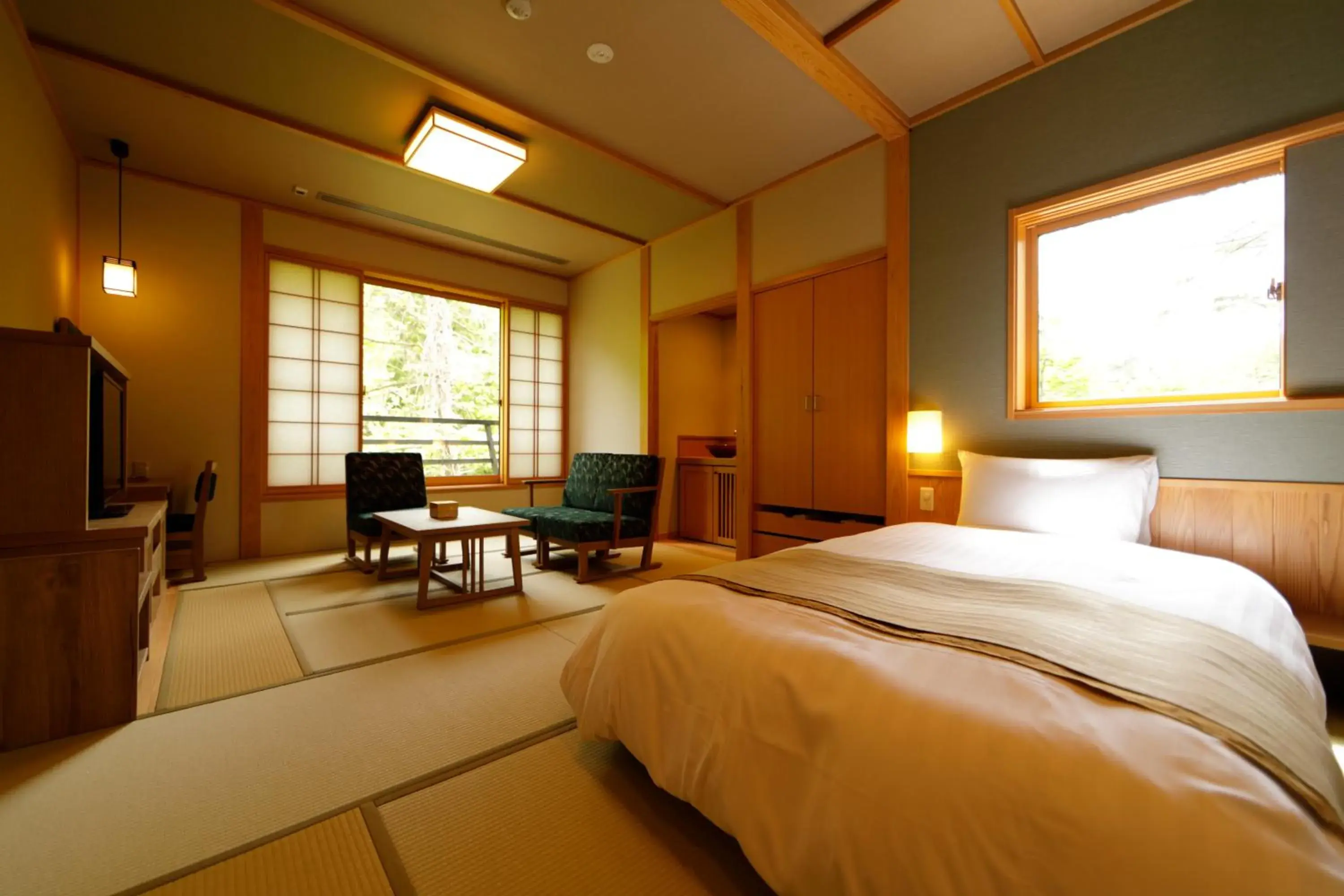 Economy Japanese Style Twin Room with Hot Spring Bath River View - single occupancy in Yukemuri no Yado Inazumi Onsen Economy Japanese Style Twin Room with Hot Spring Bath River View - single occupancy in Yukemuri no Yado Inazumi Onsen