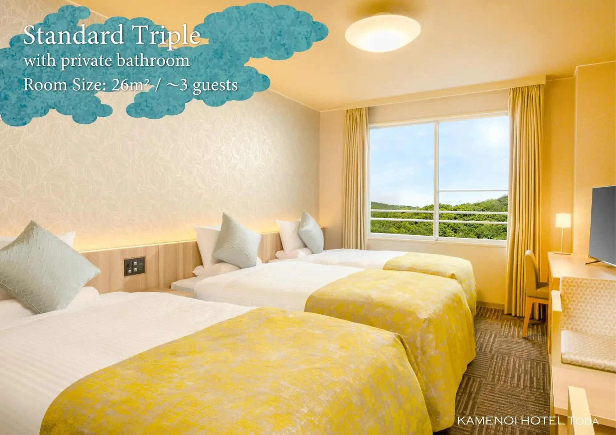 Triple Room with Bathroom in KAMENOI HOTEL Toba Triple Room with Bathroom in KAMENOI HOTEL Toba