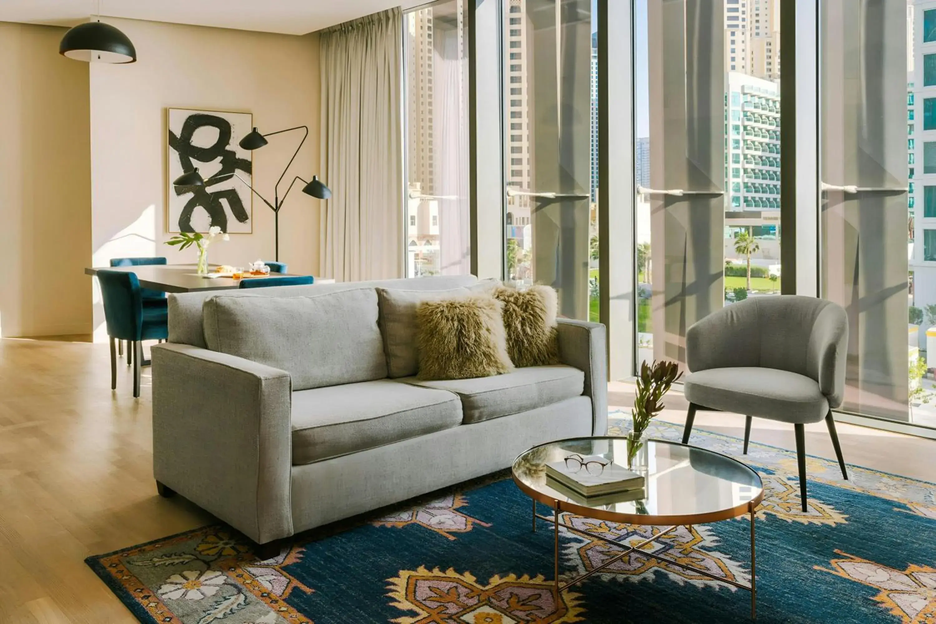 One-Bedroom Apartment with King or Queen Bed, Sofa Bed and City View in Sonder by Marriott Bonvoy JBR The Walk Apartments One-Bedroom Apartment with King or Queen Bed, Sofa Bed and City View in Sonder by Marriott Bonvoy JBR The Walk Apartments