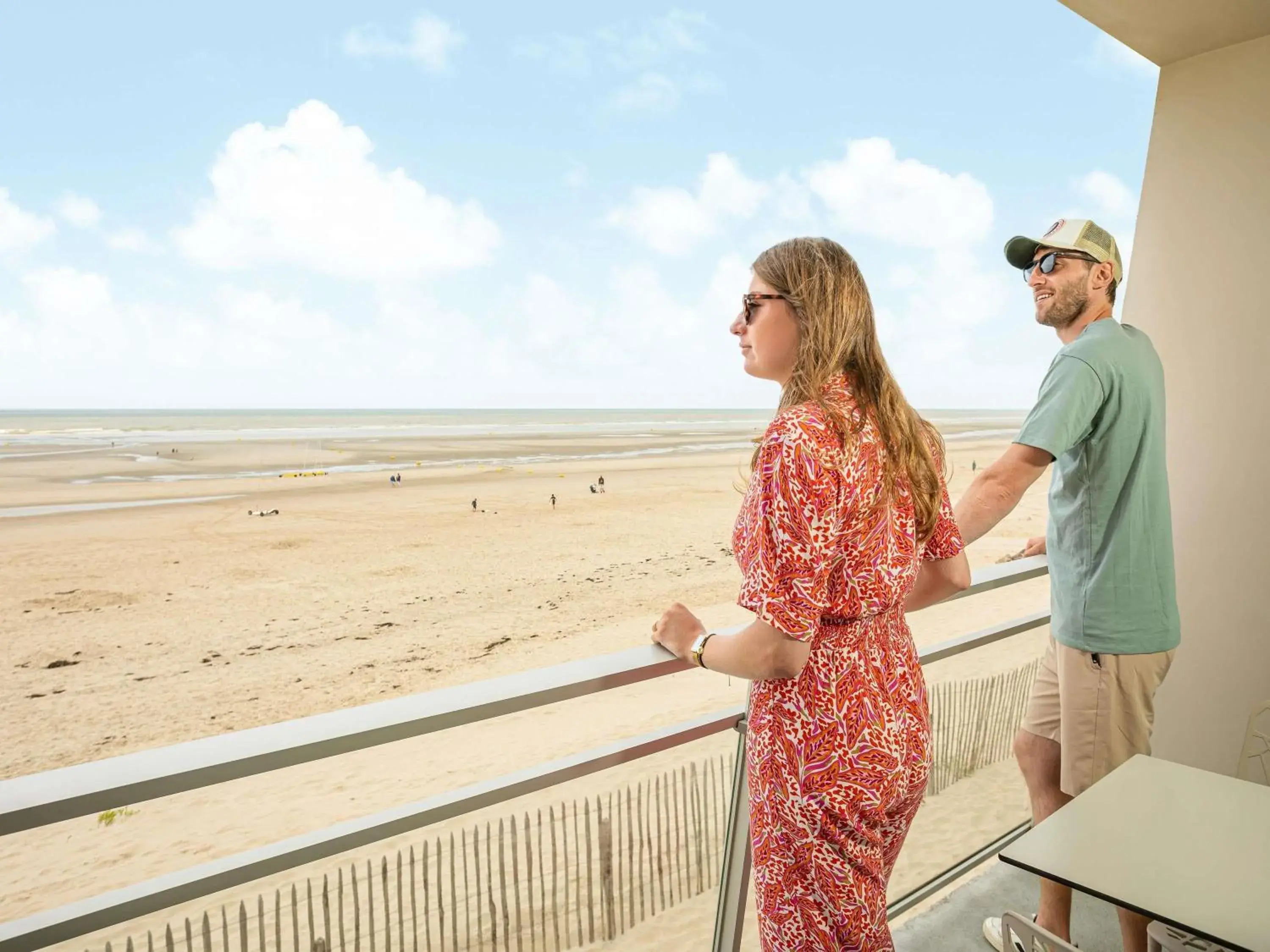 Standard Twin Room with Balcony - Sea View in ibis Thalassa Le Touquet Standard Twin Room with Balcony - Sea View in ibis Thalassa Le Touquet